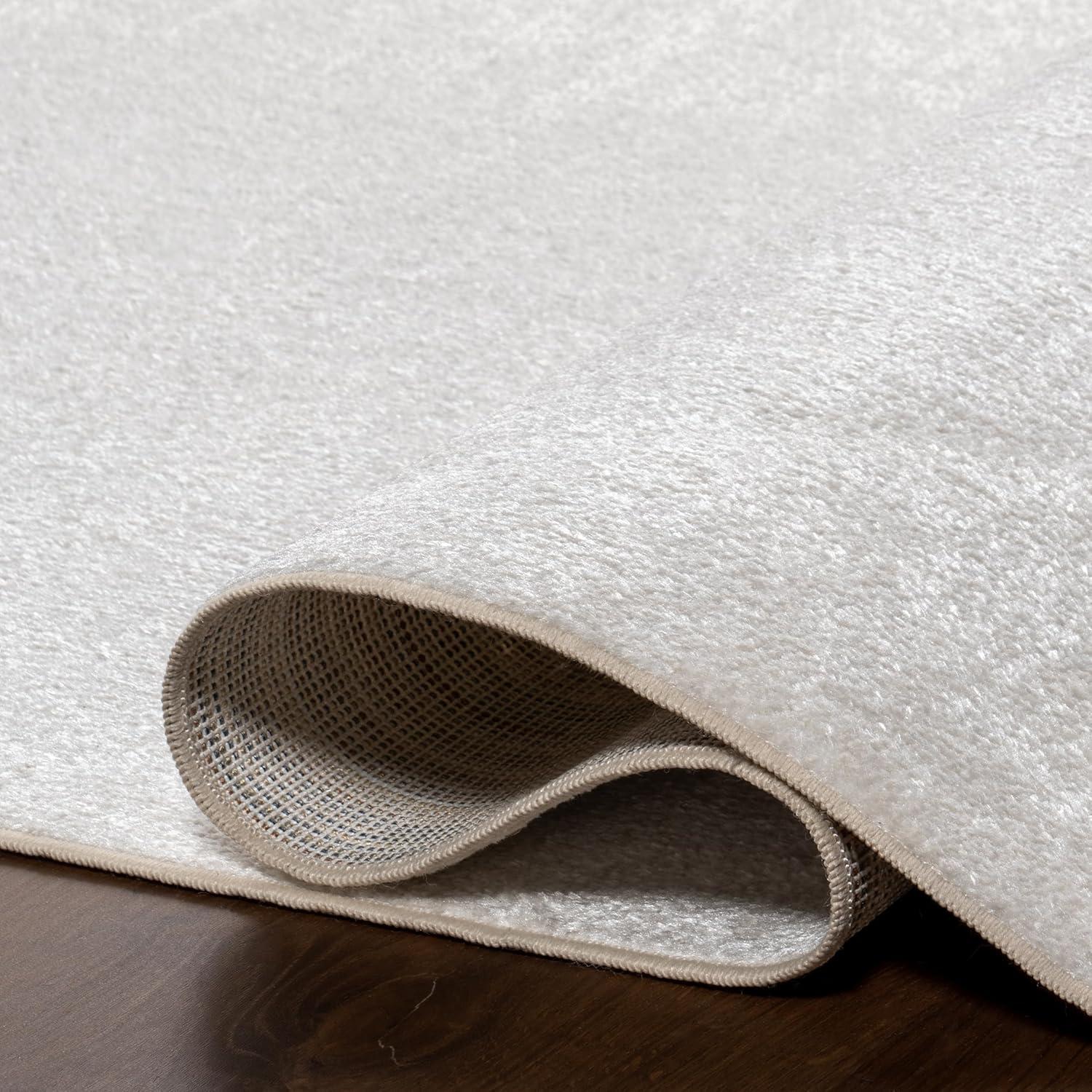 Nuloom Alena Solid Machine Washable Indoor Area Rug