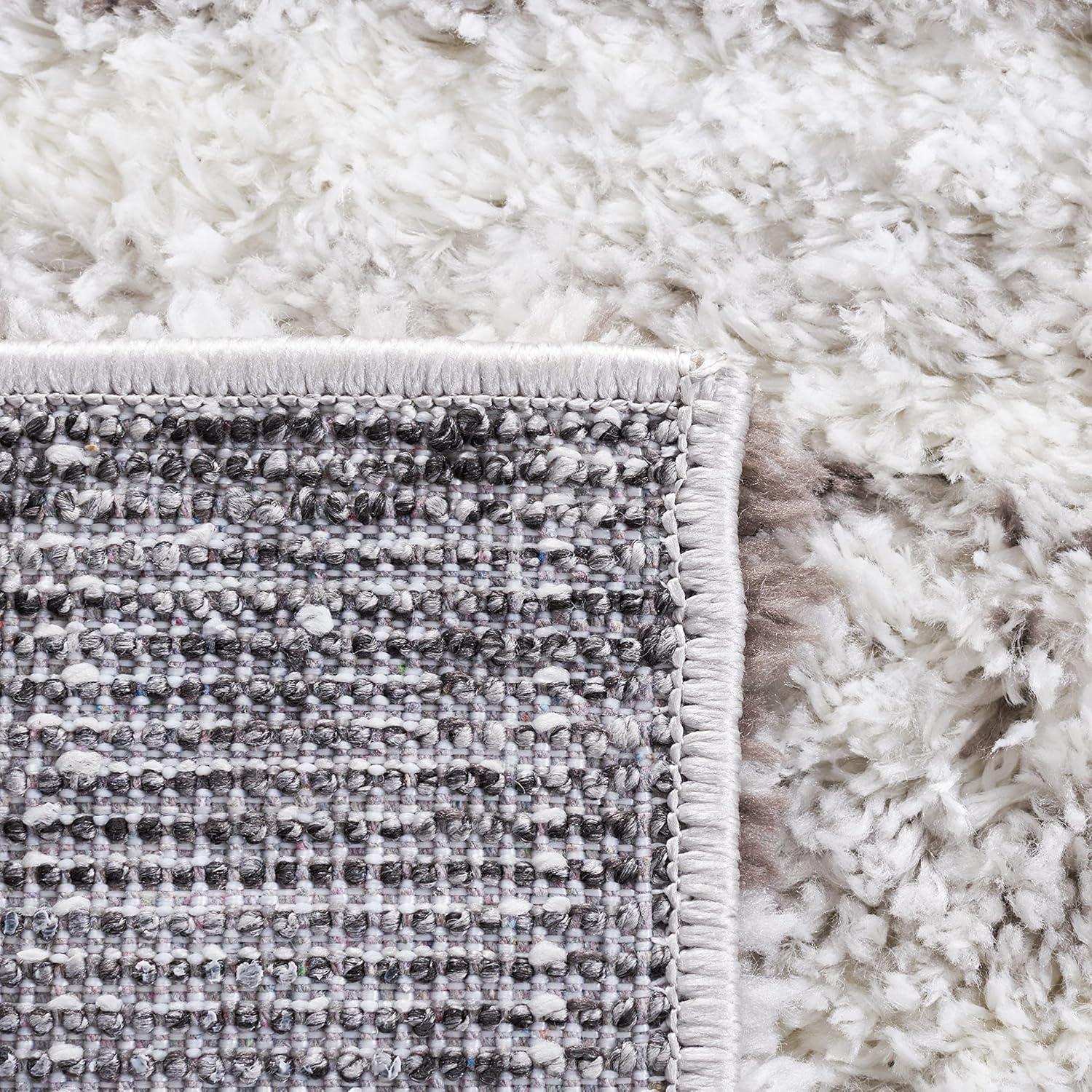 Berber Shag BER565 Power Loomed Area Rug - Gray/Dark Gray - 7'x7' - Safavieh.