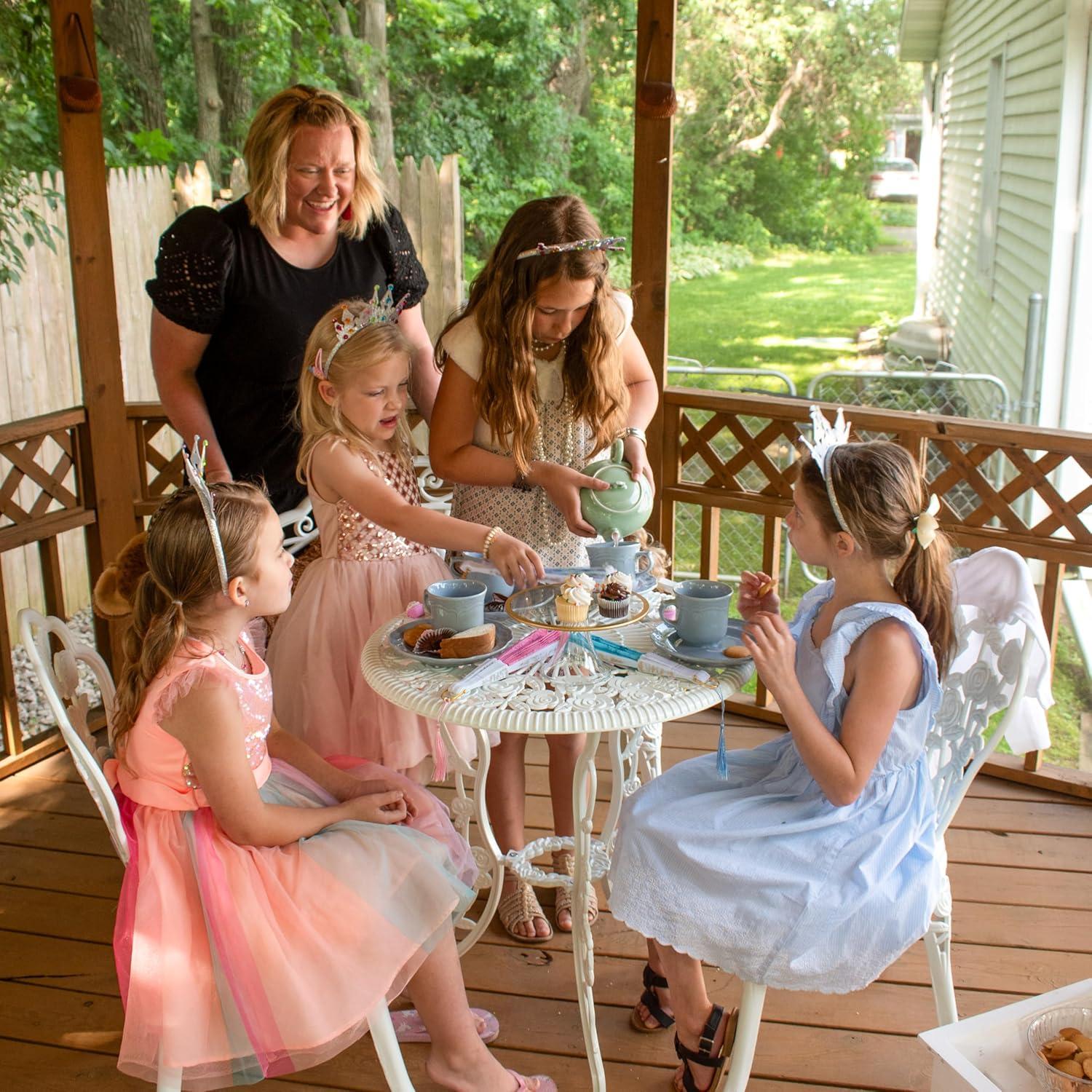 Fleur De Lis Living Patio Bistro Set.Rust-Resistant Cast Alumin...