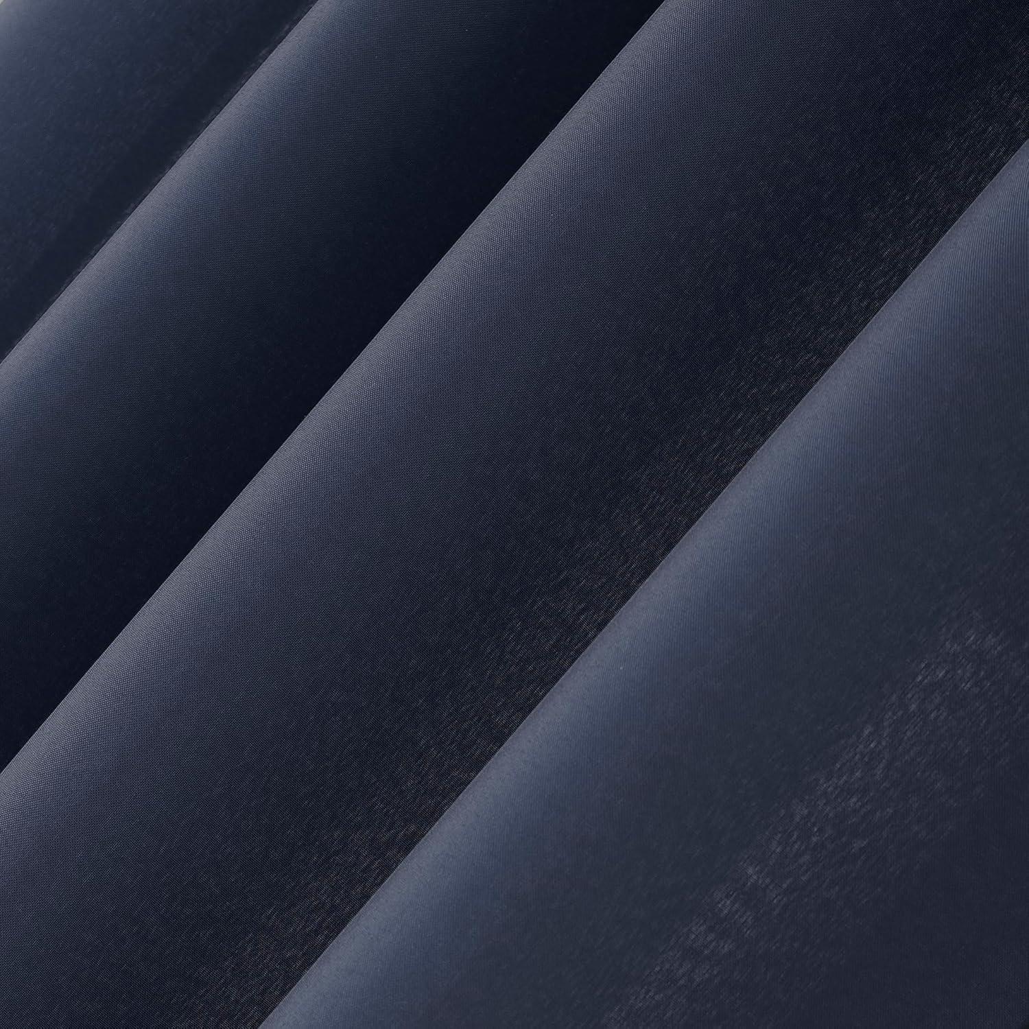 84"x54" Sailor Indoor/Outdoor UV Protectant Room Darkening Grommet Top Curtain Panel Dark Blue - Sun Zero: Living Room & Outdoor Use