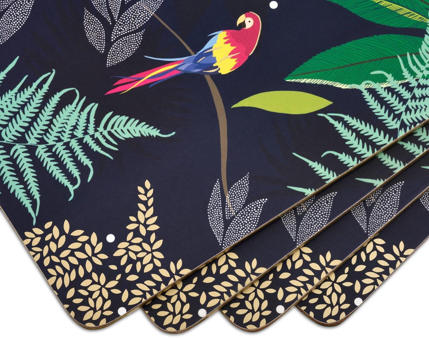 Sara Miller London for Pimpernel Parrot Placemats Set of 4 - 15.7 x 11.7 Inch