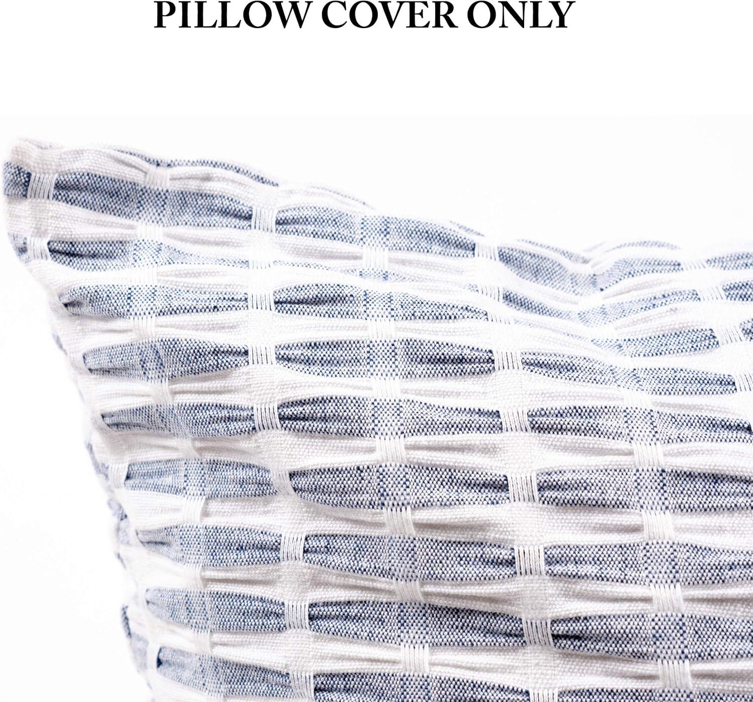 KAF Home Pleated Please Striped Cotton Pillow Cover (Set of 2)