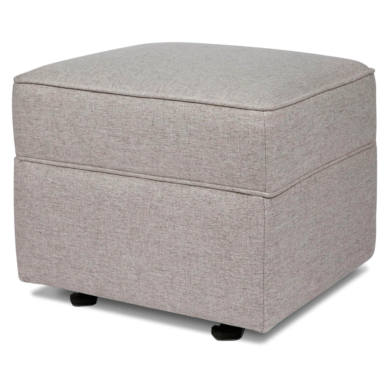 Gray Eco-Weave Upholstered Gliding Ottoman