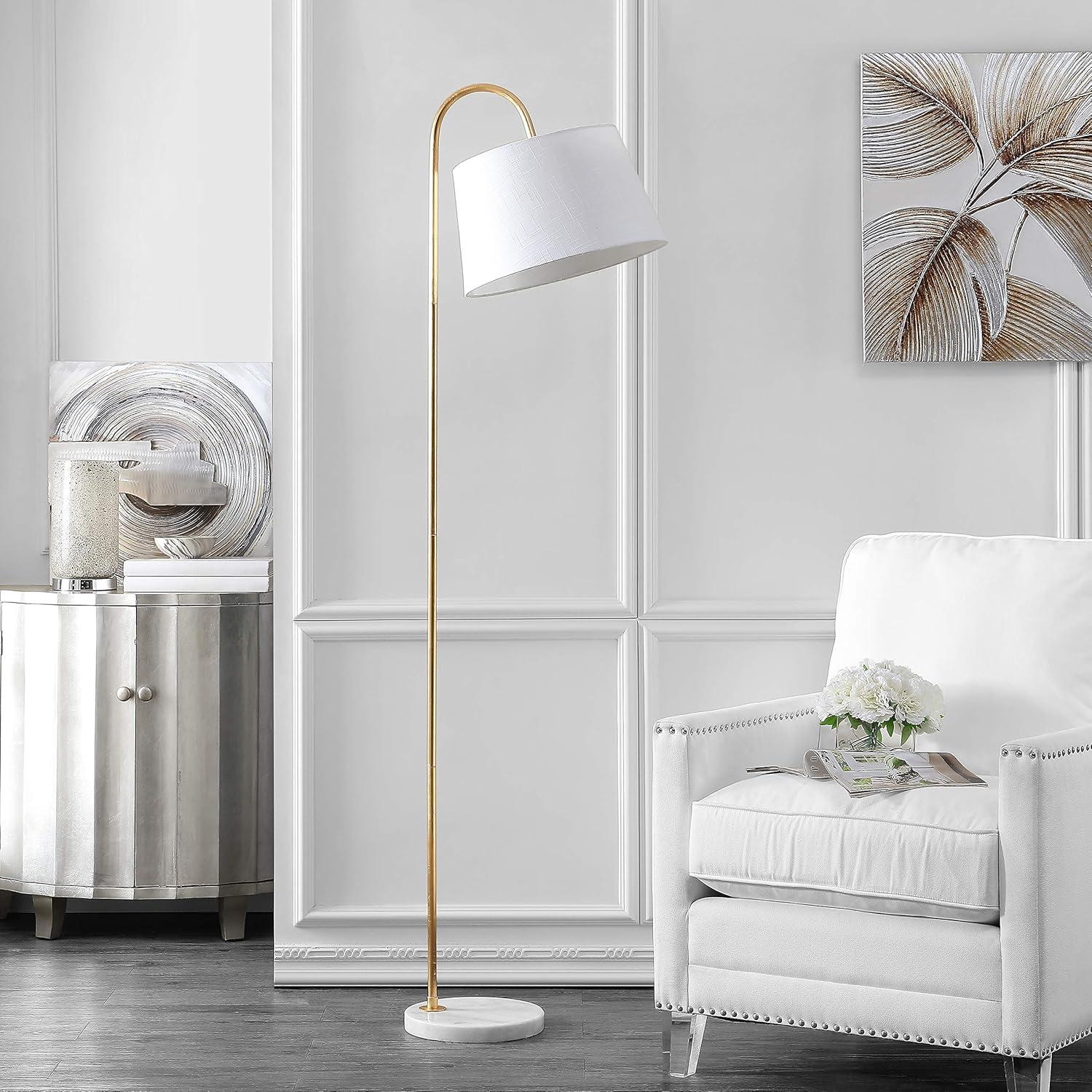 Dacey Floor Lamp - Gold Leaf/White - Safavieh