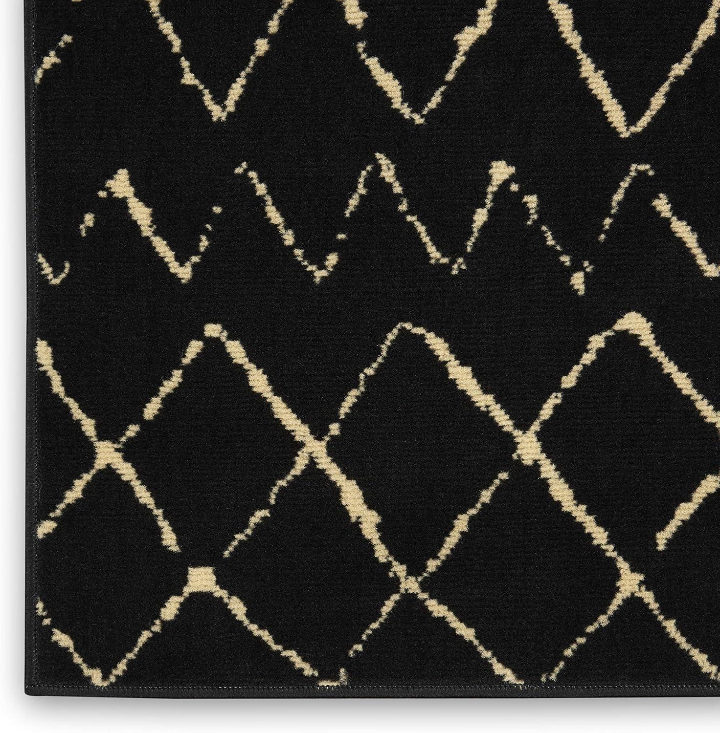 Nourison Grafix Black Area Rug GRF04 5'3"X7'3"