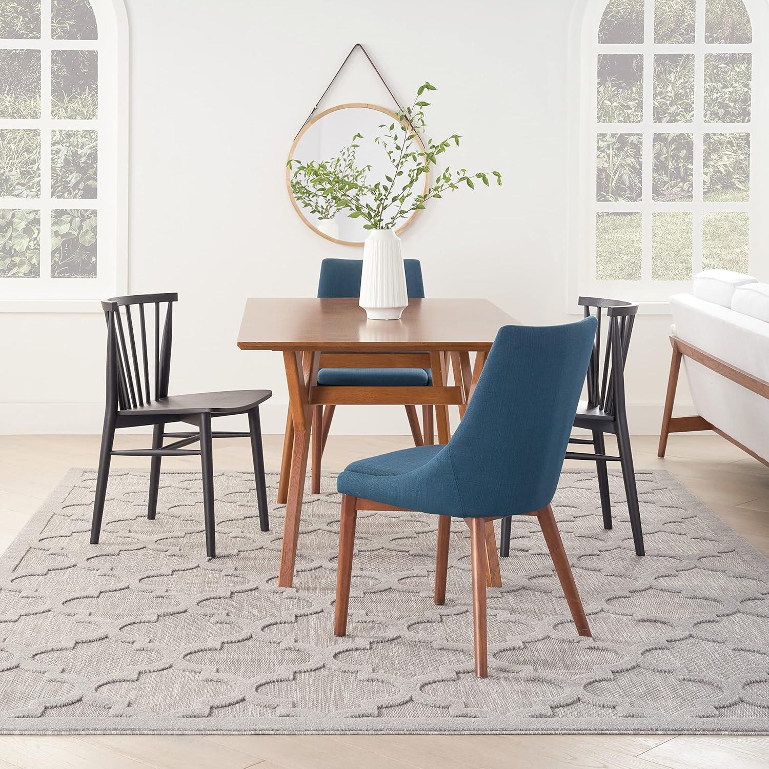Nourison Easy Care 7' x 10' Silver Grey Indoor/Outdoor Rug
