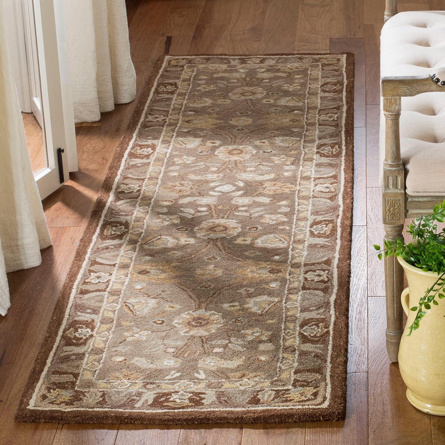 Anatolia AN558 Hand Tufted Indoor Area Rug - Silver/Light Brown - 8'x10' - Safavieh