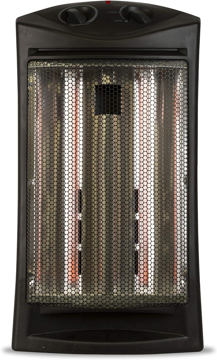 BLACK+DECKER Quartz 1500 Watt Electric Infrared Tower Heater with Manual Control