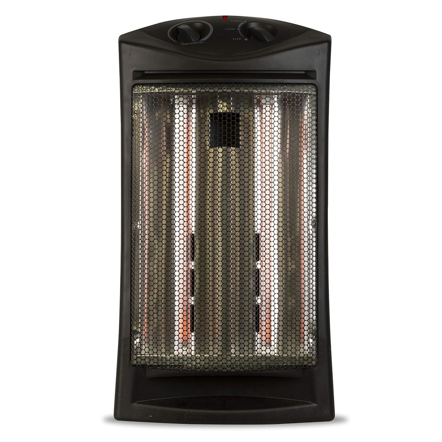 BLACK+DECKER Quartz 1500 Watt Electric Infrared Tower Heater with Manual Control