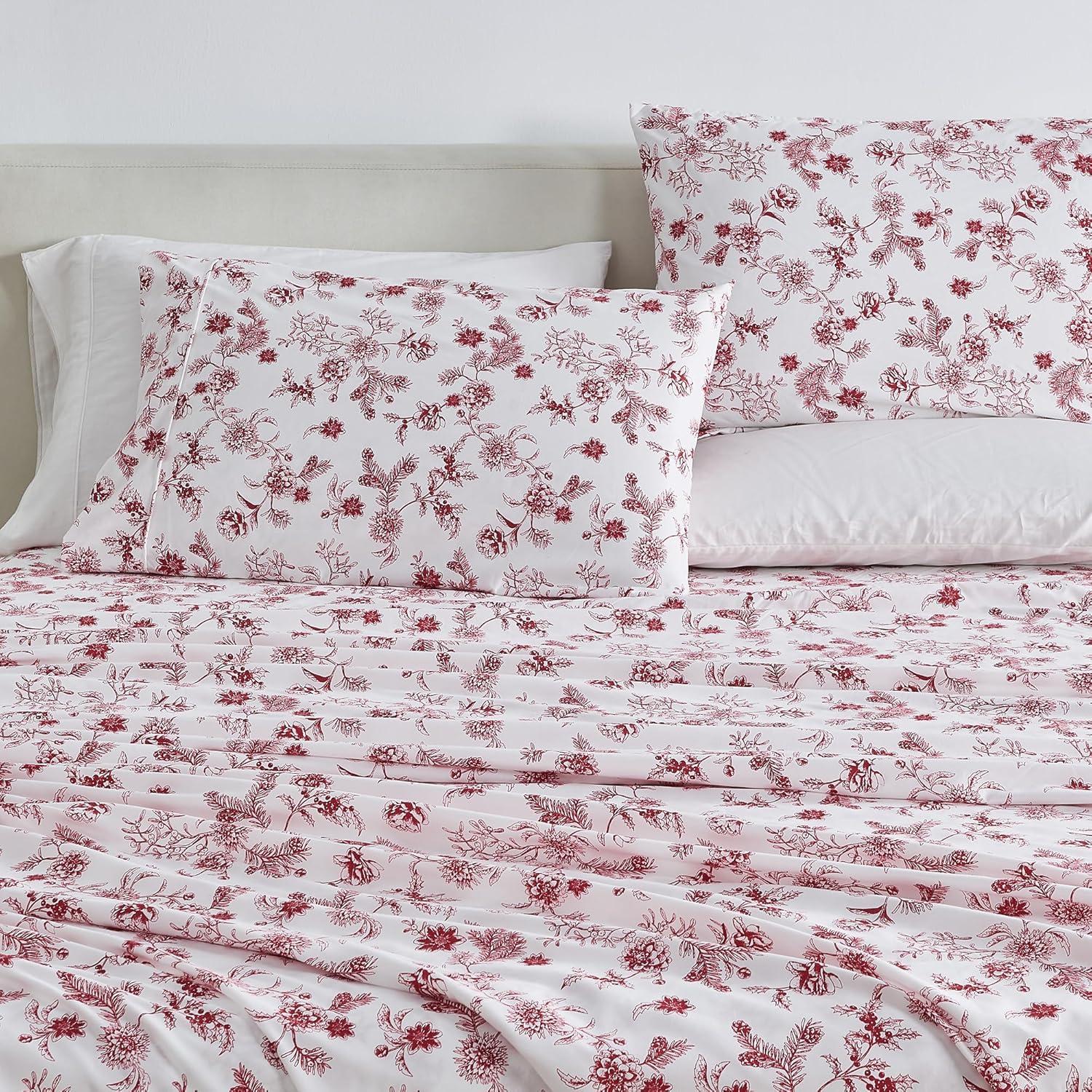 Jolly Floral Twin Brushed Microfiber Sheet Set