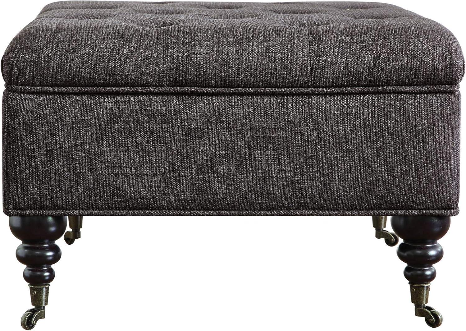 Abbot Square Tufted Ottoman with Storage and Casters - Serta