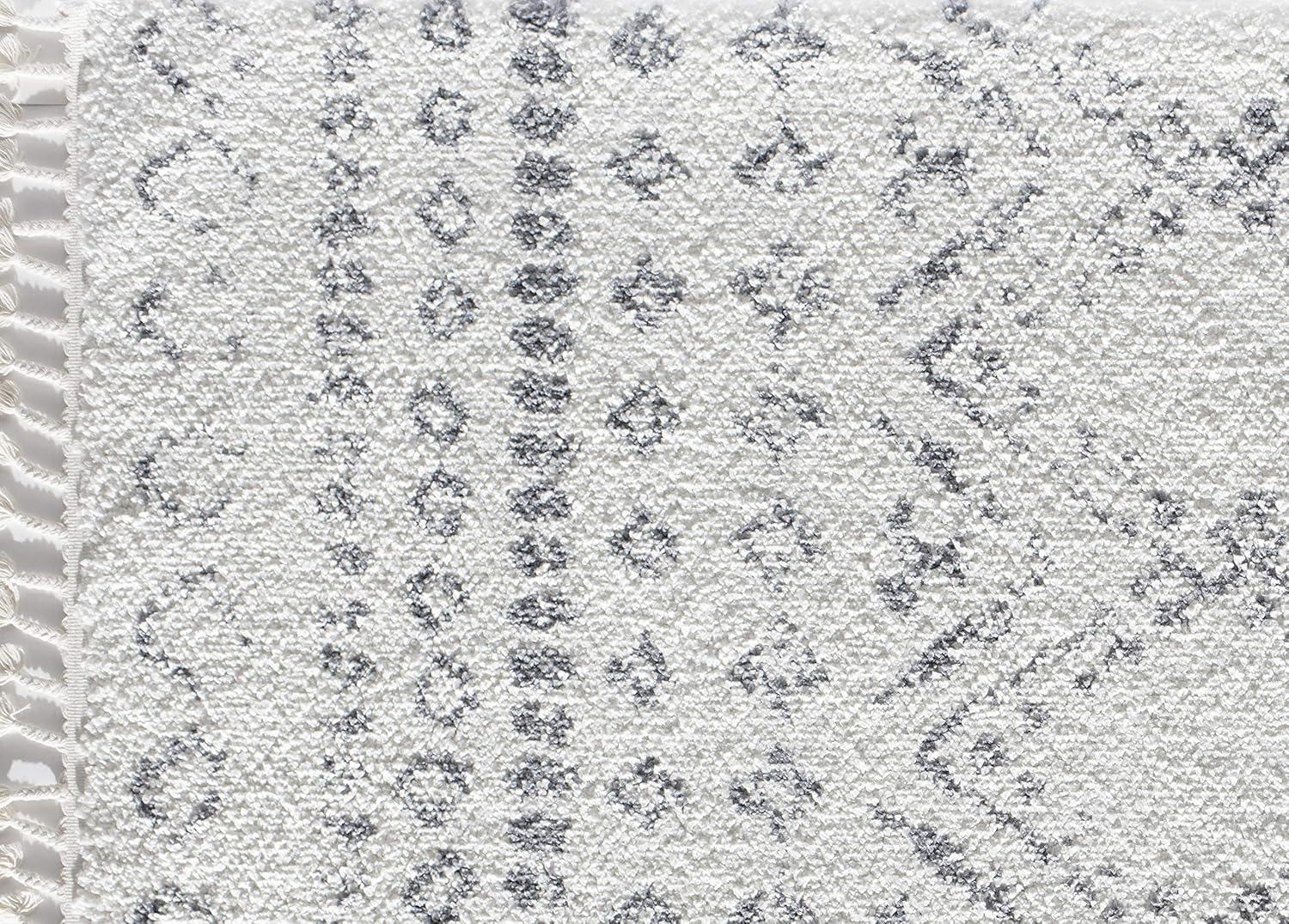 Silla Mason Shag Tribal Shadow Gray Area Rug