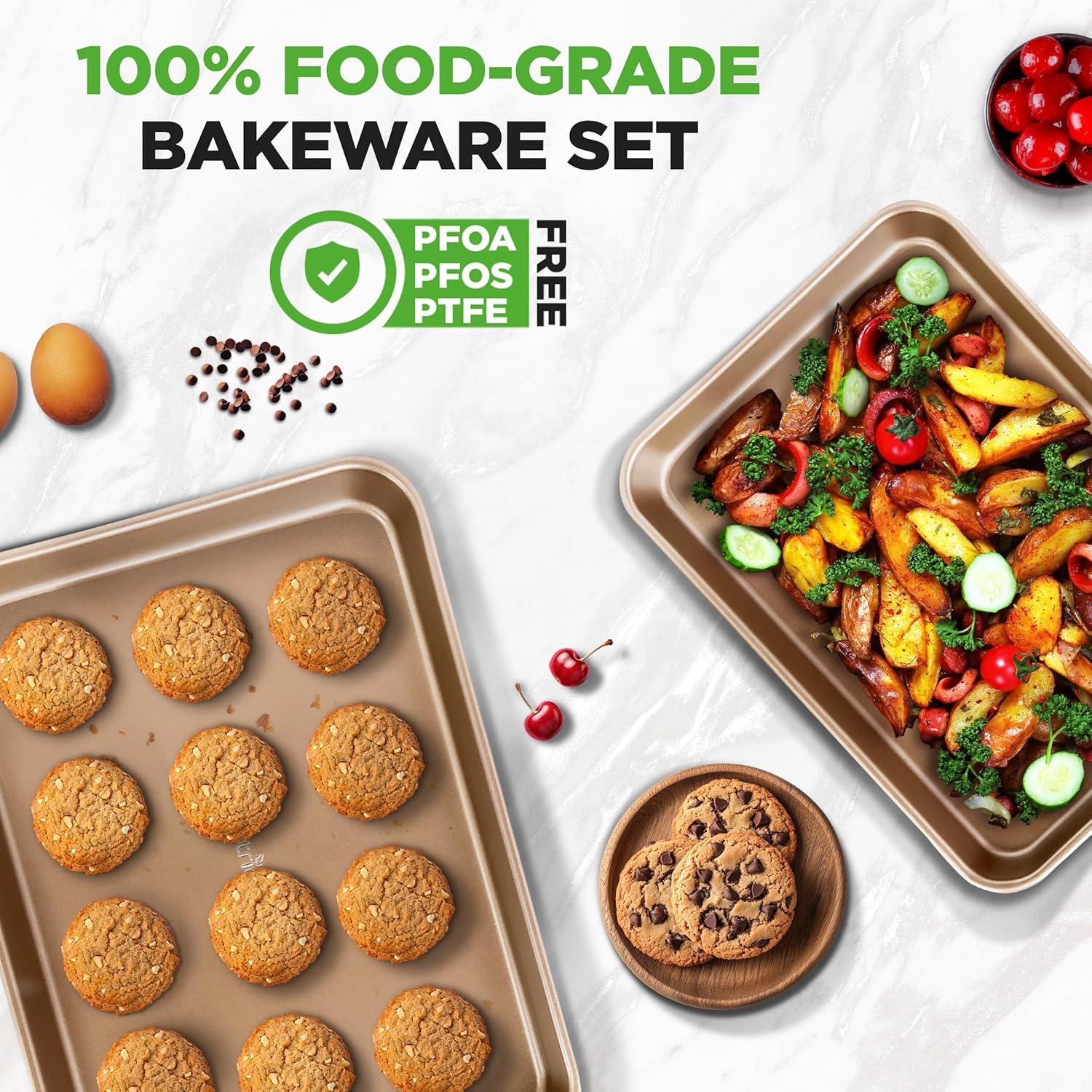 NutriChef NutriChef Non-Stick Steel 2 Piece Baking Sheet Set