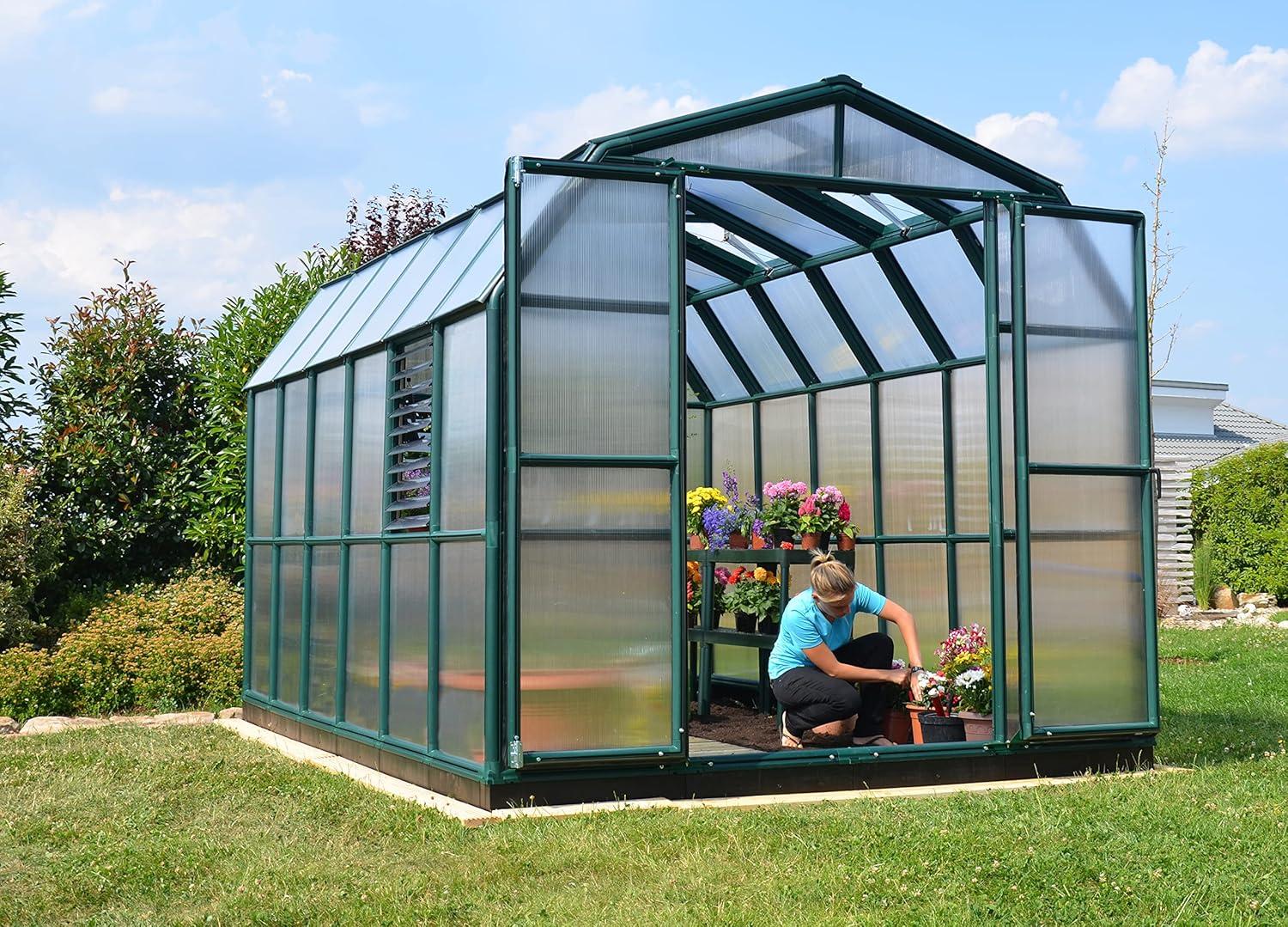 Canopia Palram - Canopia Prestige 2 Twin Wall 8' W Greenhouse with Starter Kit