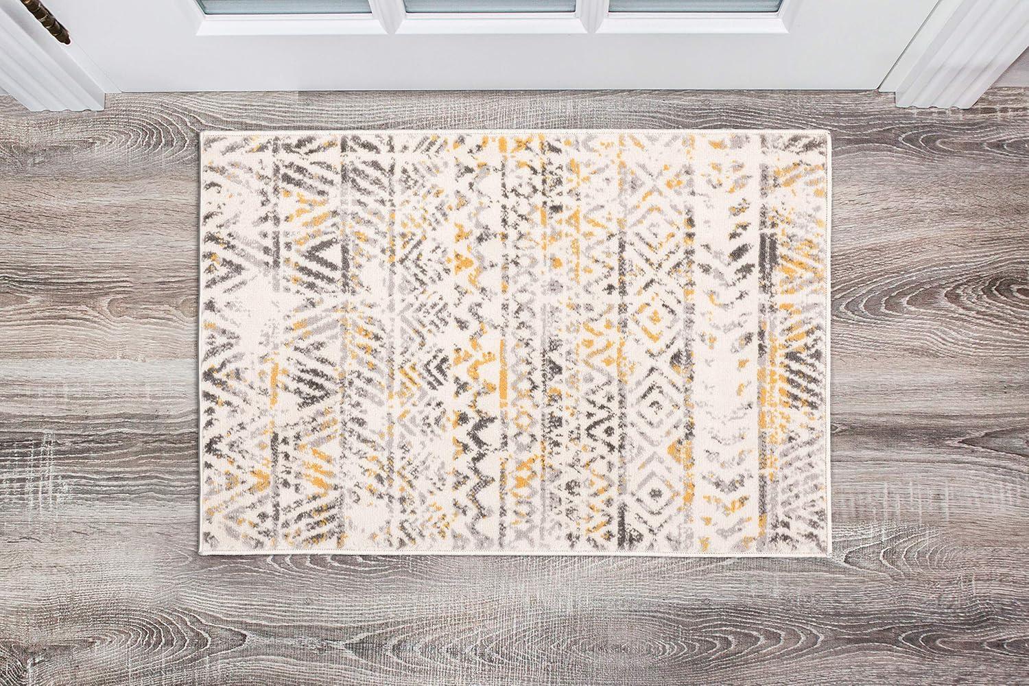 World Rug Gallery Geometric Distressed Bohemian Area Rug