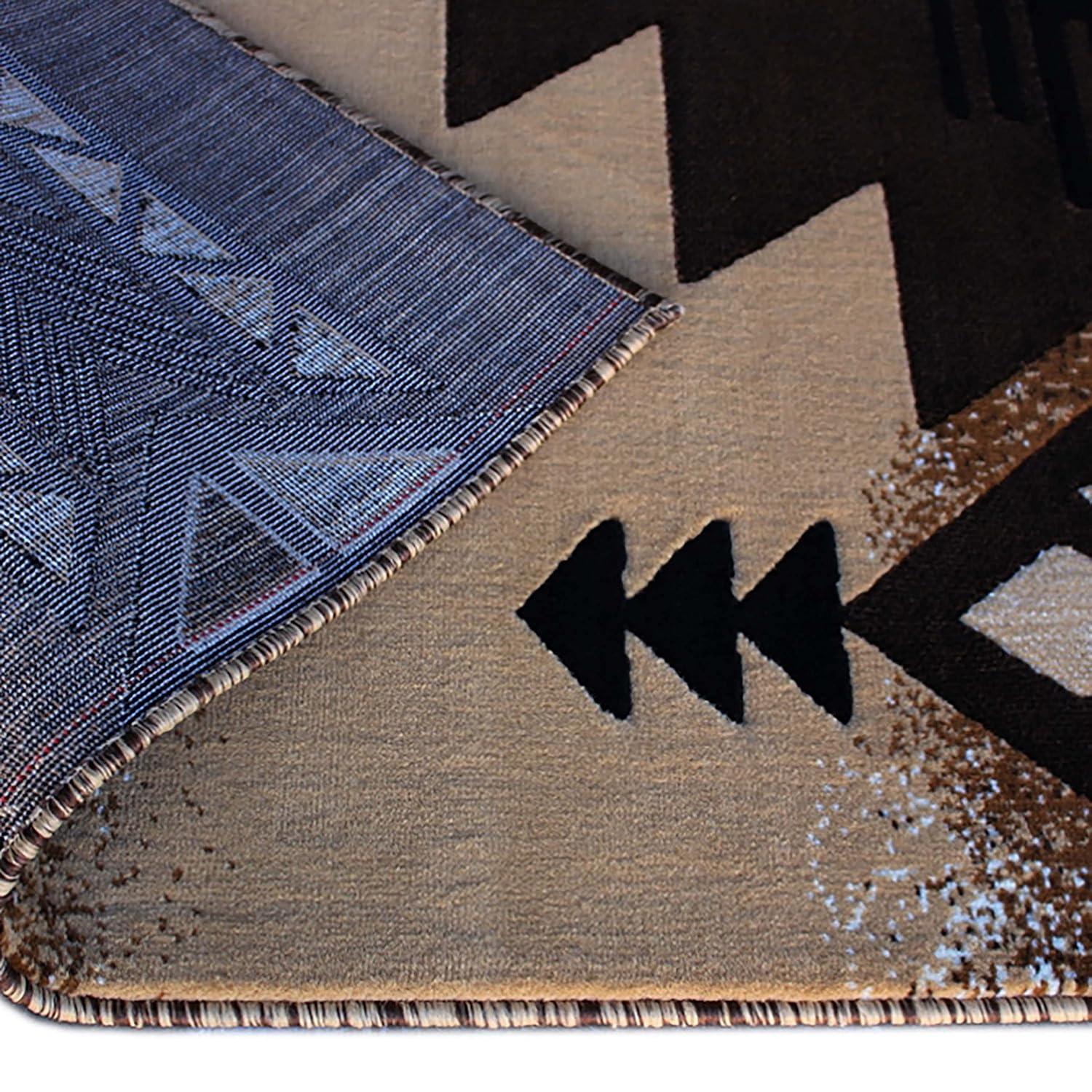 Flash Furniture Mohave Rectangular Southwestern Black, Beige, Brown Area Rug, 5' x 7'