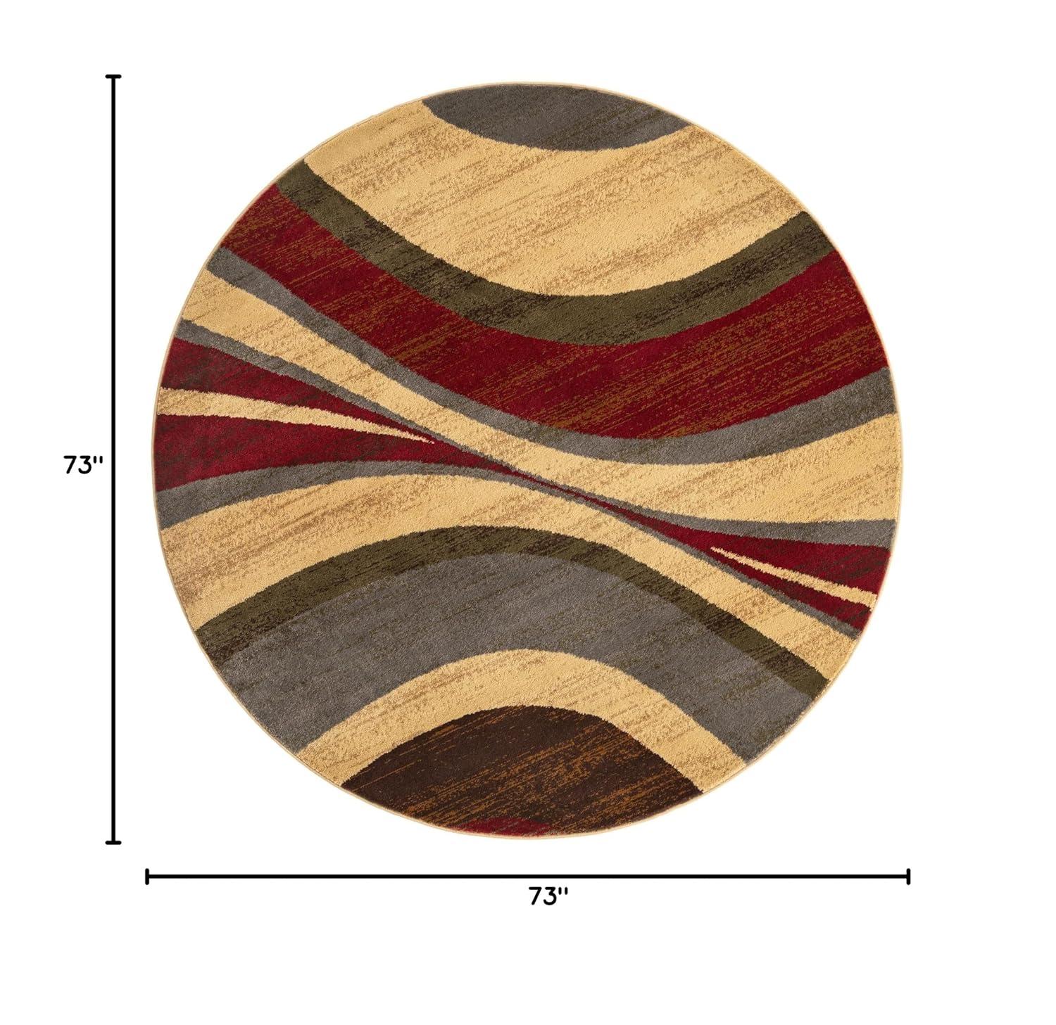 Unique Loom Ivetta Abstract Beige Area Rug
