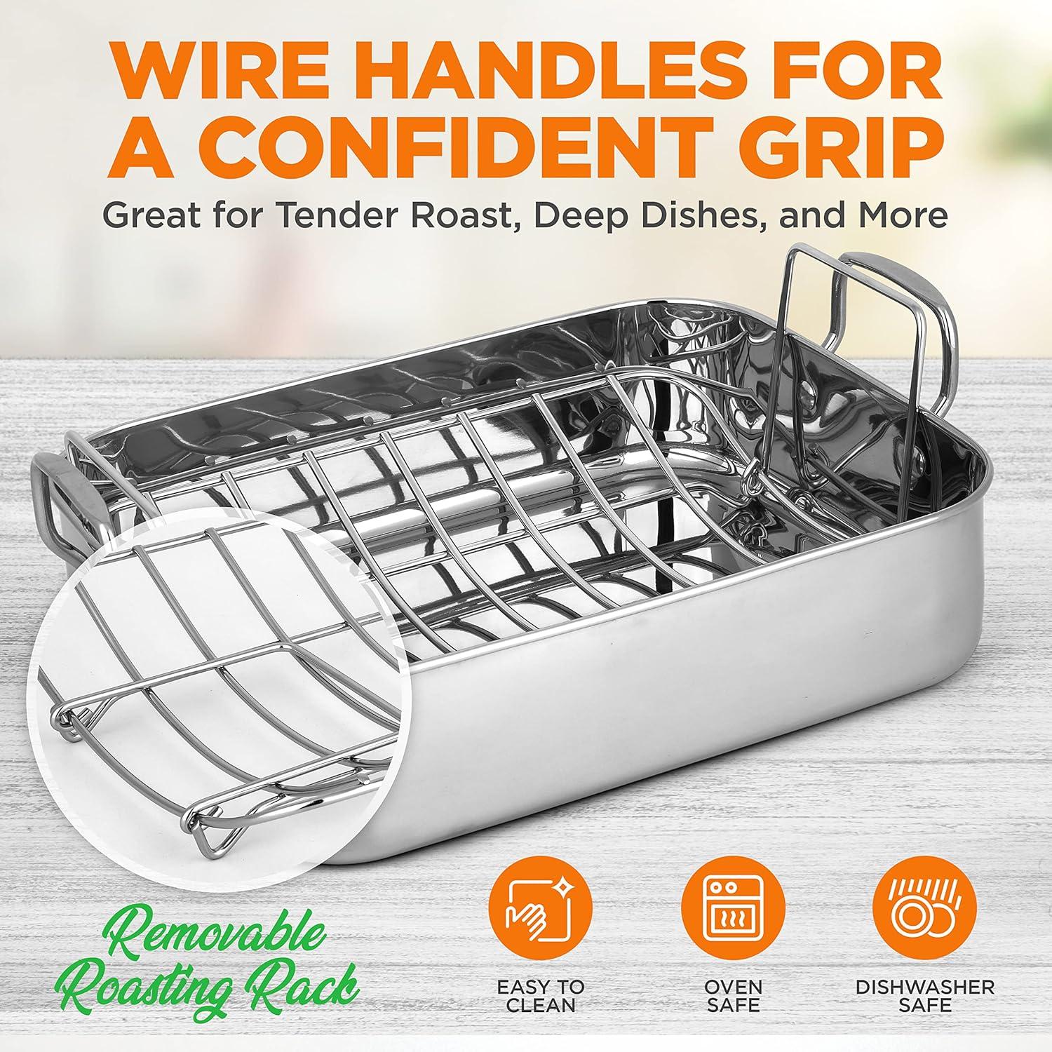 NutriChef NutriChef Non-Stick Stainless Steel Roasting Pan