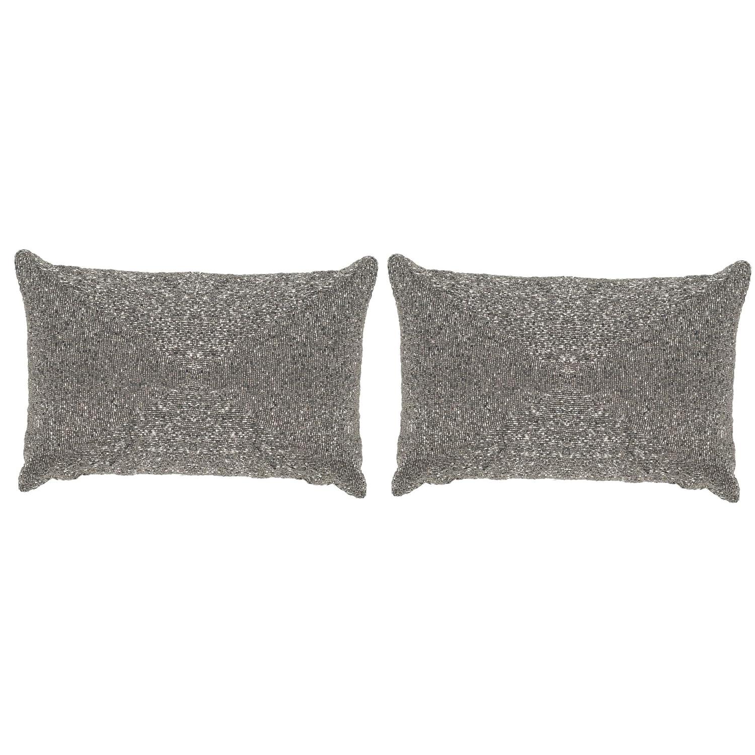 Appliqued Feather Throw Pillow (Set of 2)
