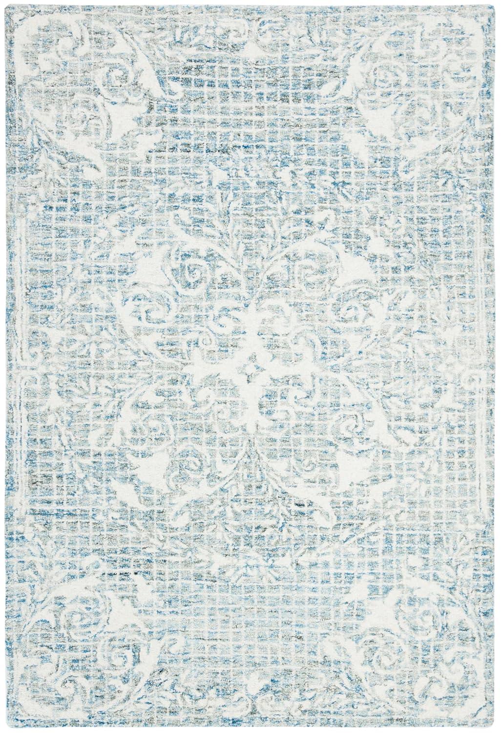 Abstract ABT762 Handmade Indoor Area Rug - Light Blue - 5'x8' - Safavieh