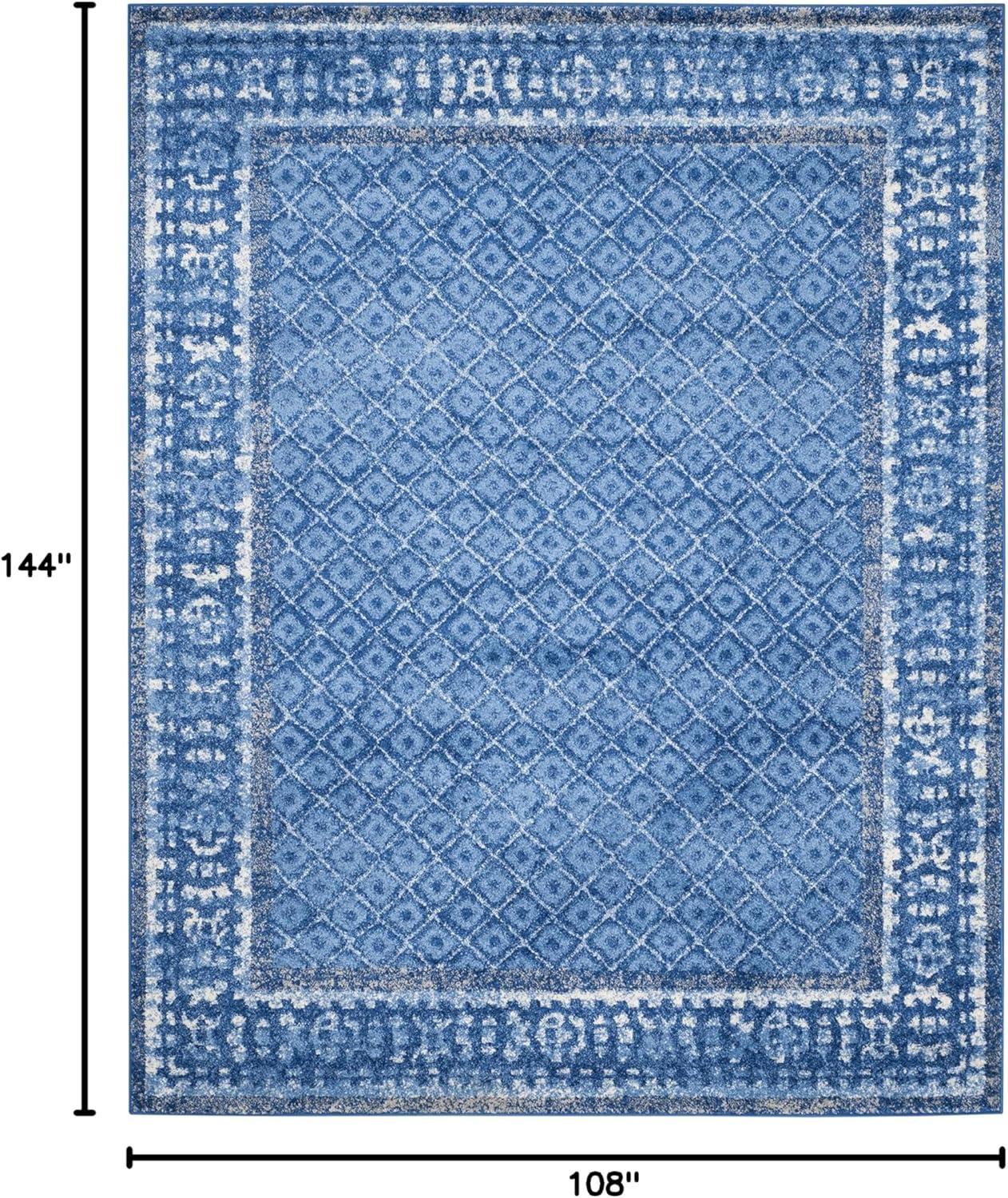 SAFAVIEH Adirondack Royston Traditional Area Rug, Light Blue/Dark Blue, 9' x 12'