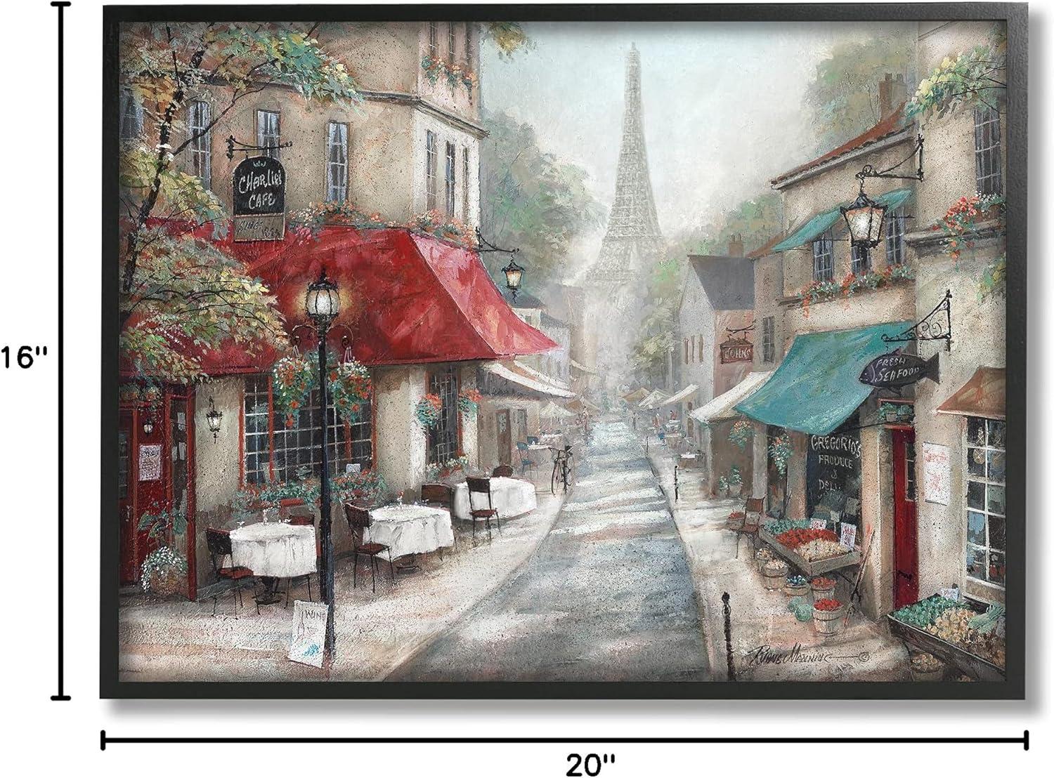 Stupell Industries " Parisian City Streets Traditional Countryside Bistro Architecture " by Ruane Manning