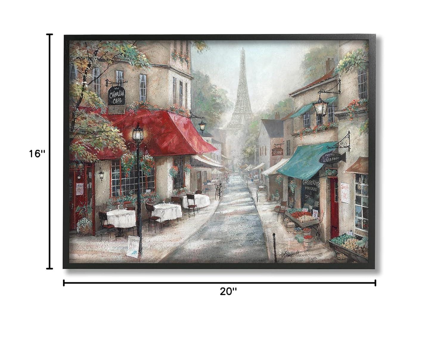 Stupell Industries " Parisian City Streets Traditional Countryside Bistro Architecture " by Ruane Manning