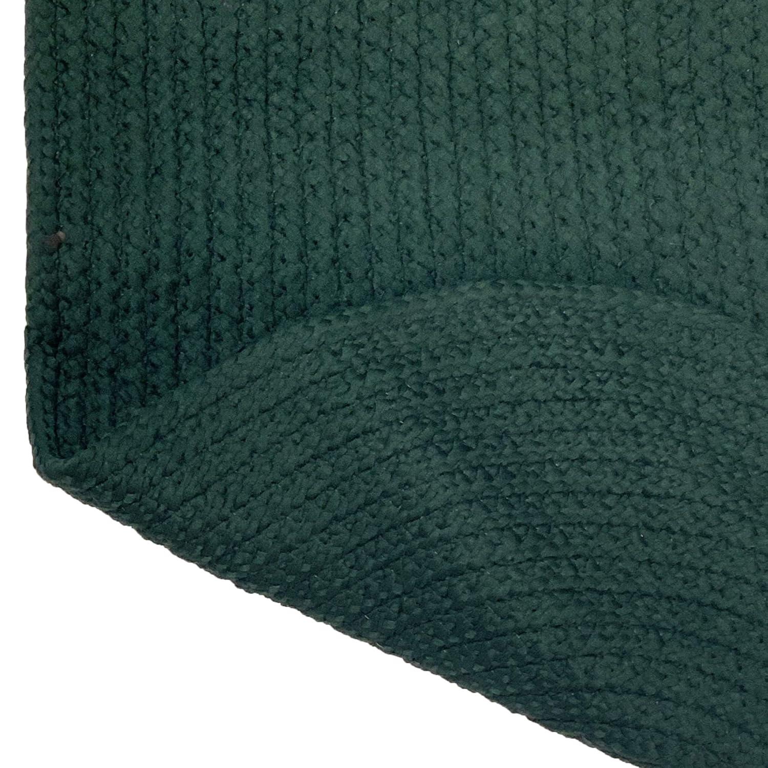 20" x 30" Alpine Collection Hunter Solid Reversible Indoor Area Utility Oval Rug - Better Trends
