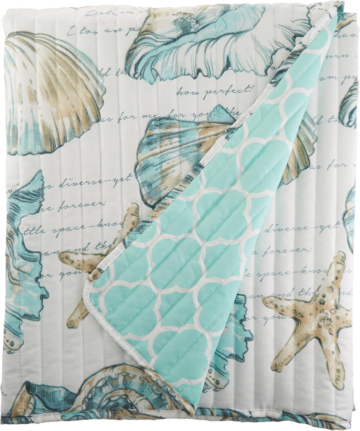 Barefoot Bungalow Cruz Seashell Reversible Quilted Throw