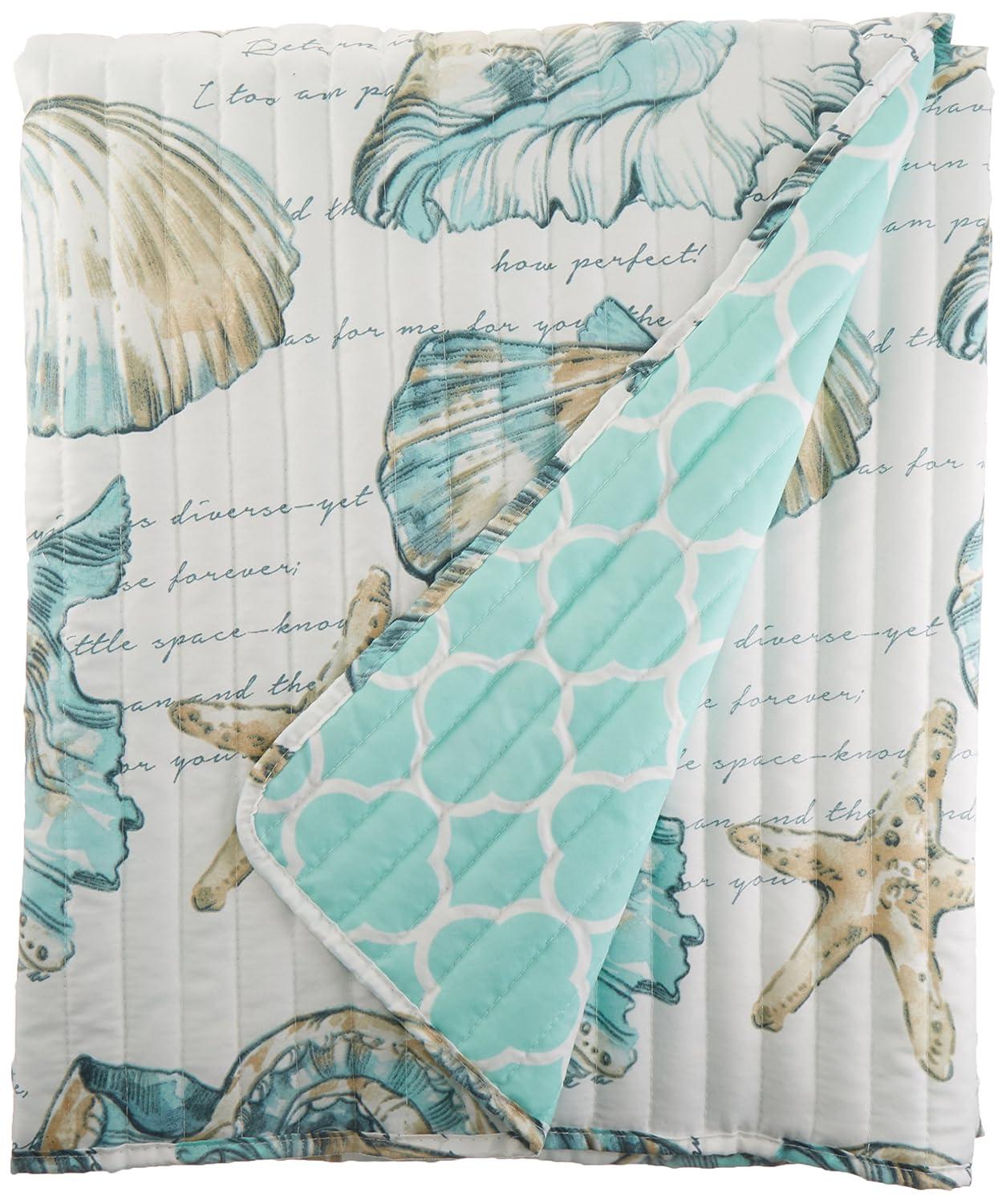 Barefoot Bungalow Cruz Seashell Reversible Quilted Throw