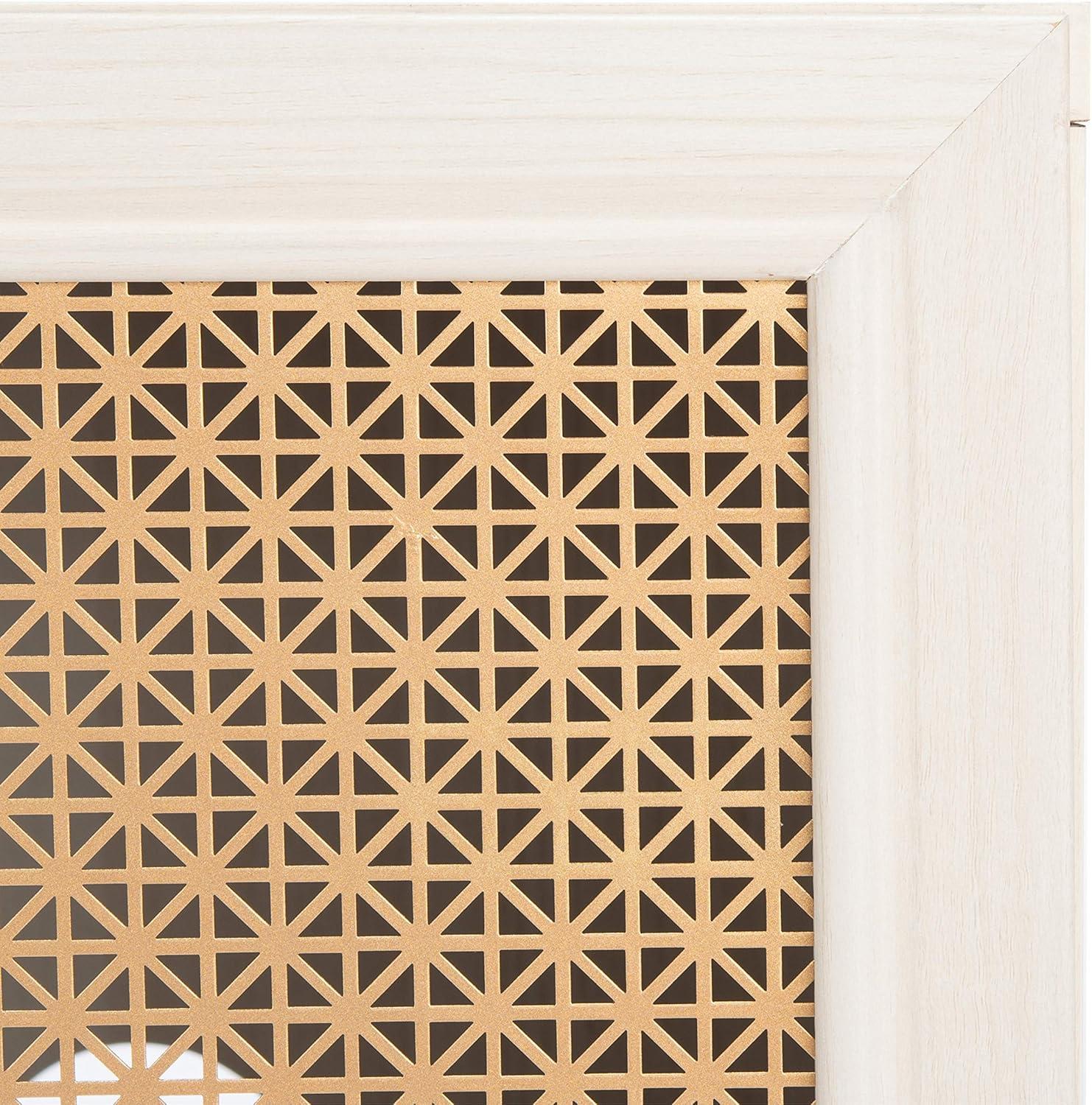 Piran 4 Door 2 Shelf Media Stand - MED9611 - Bleached White/Gold - Safavieh
