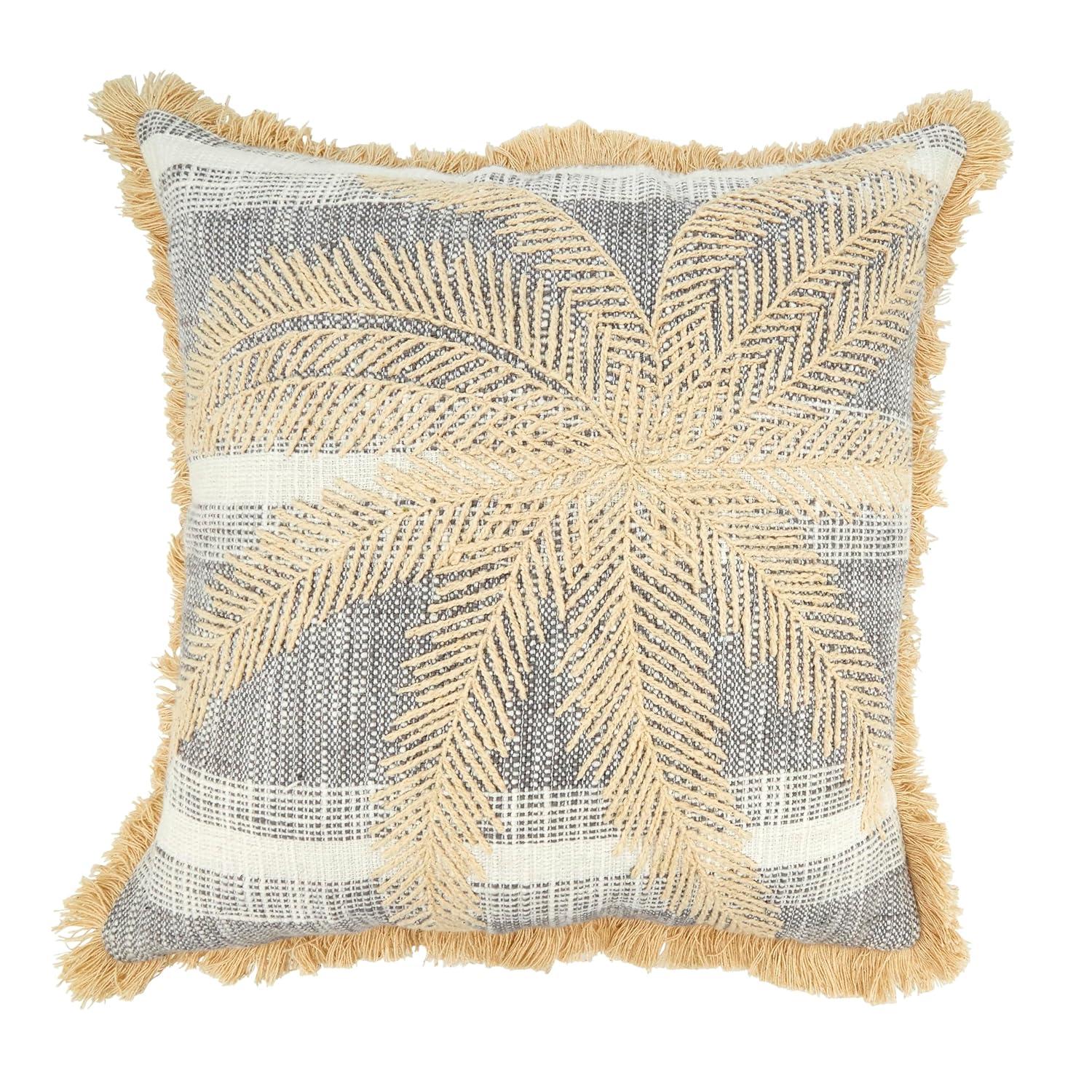 Saro Marcia Collection Cotton Throw Pillow
