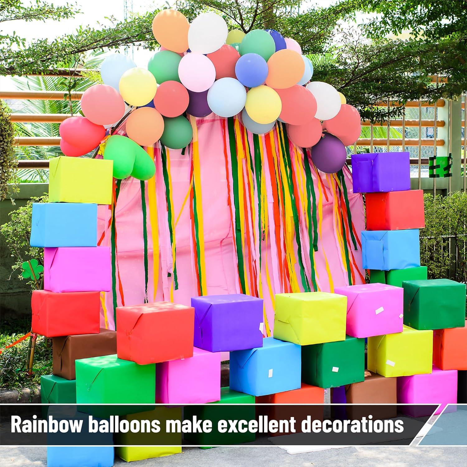 Mr. Pen- Balloons, 12 Inch, 54 Pack, Assorted Colors, Party Balloons, Rainbow Balloons, Latex Balloons, Balloons for Birthday Party