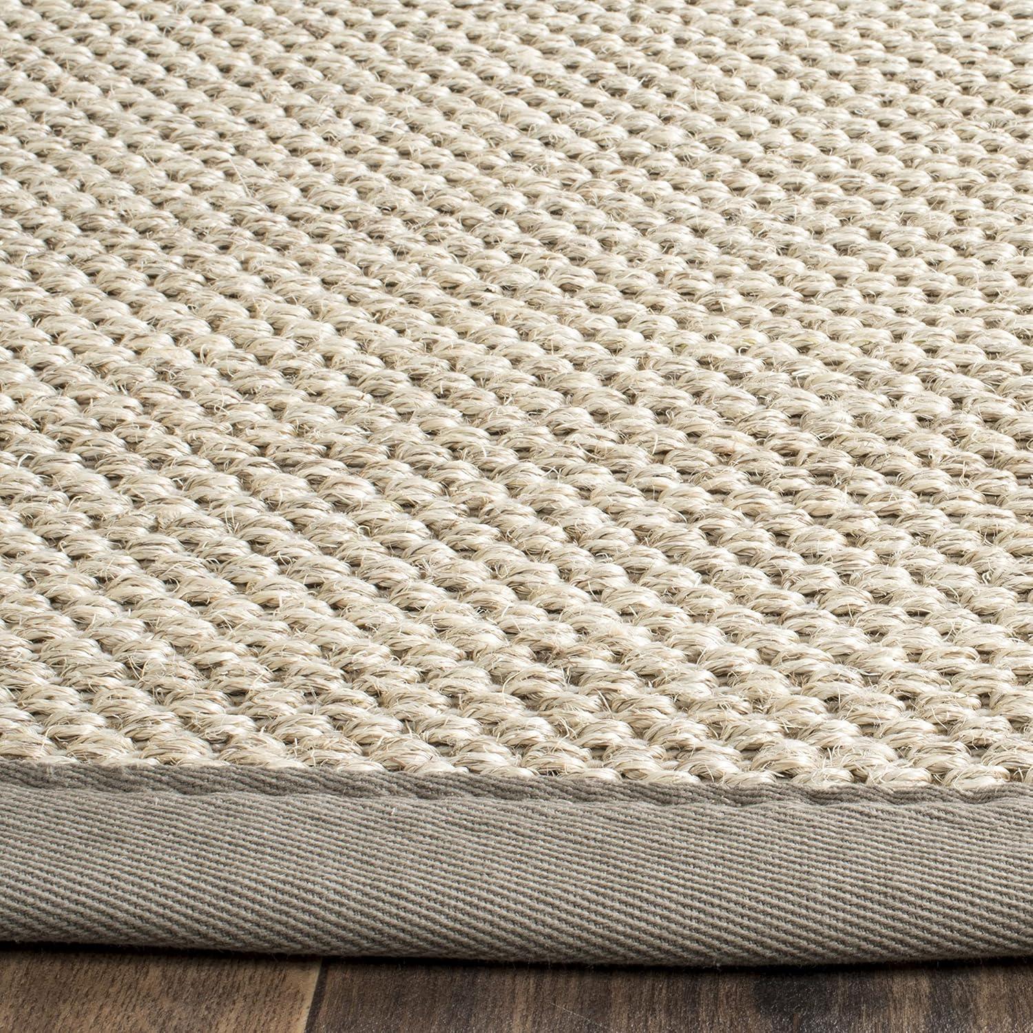 Natural Fiber NF143 Power Loomed Indoor Area Rug - Marble/Khaki - 6'x6' - Safavieh.