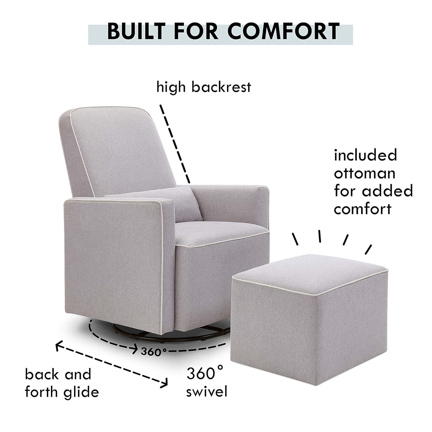 daVinci Olive Swivel Glider with Ottoman