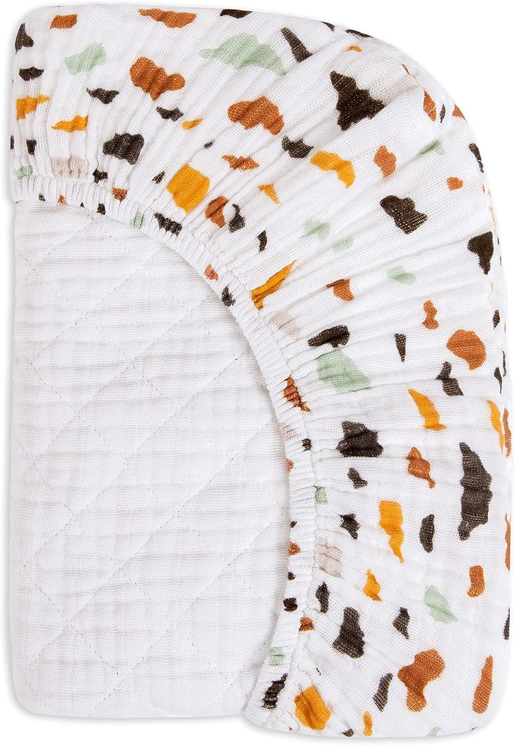 babyletto Terrazzo Quilted Muslin Changing Pad Cover