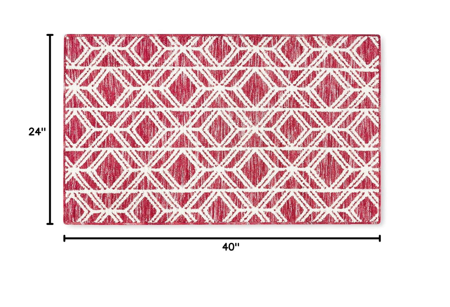 Town & Country Living TOWN & COUNTRY EVERYDAY Walker Modern Diamond Everwash Non-Slip Backing Kitchen Mat