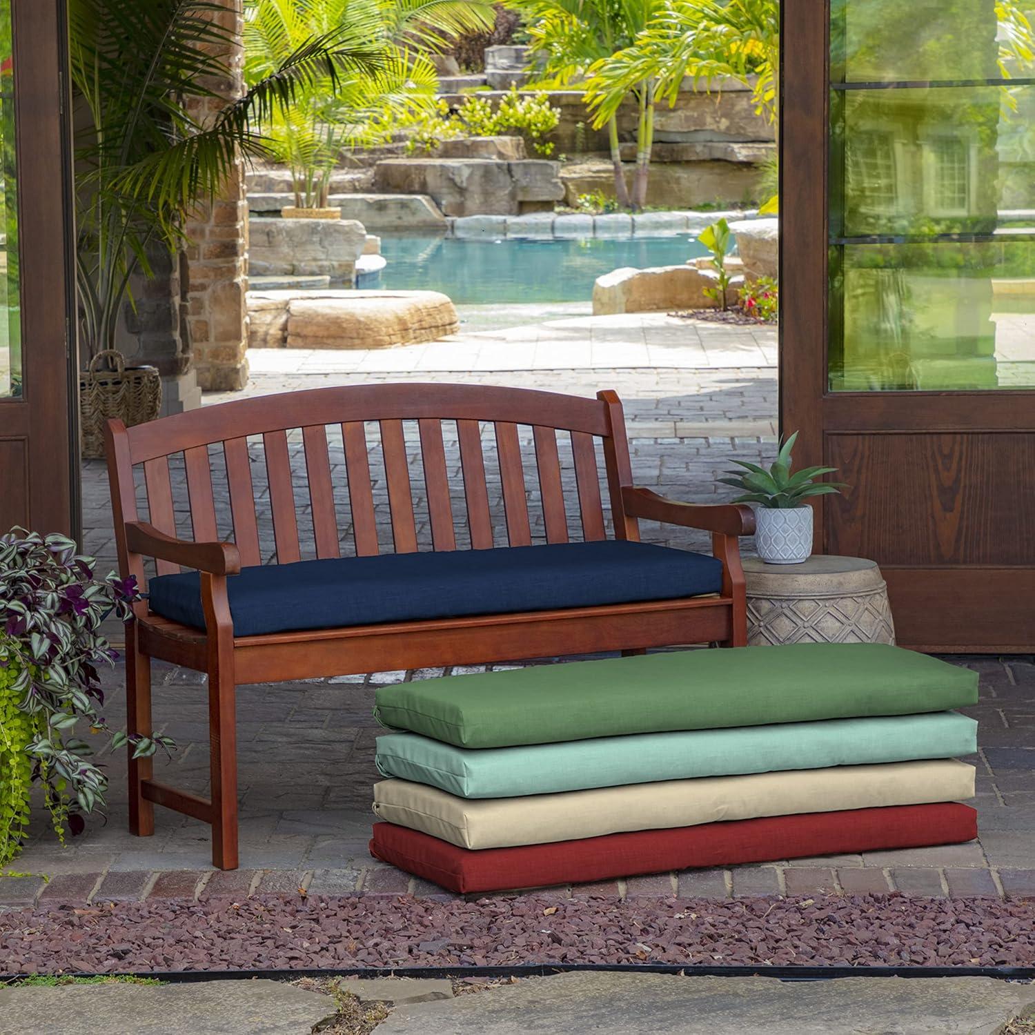 Outdoor bench cushion is 46"L x 17" W x 3''T