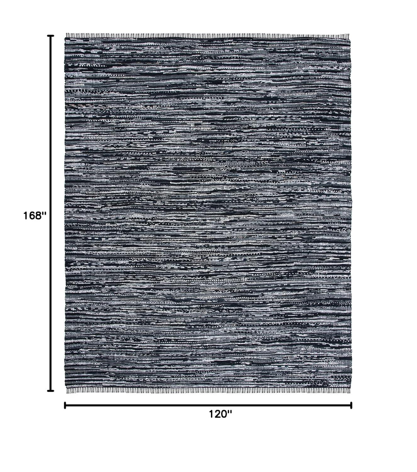 Fales Rag Rug Hand Woven Cotton Striped Rug