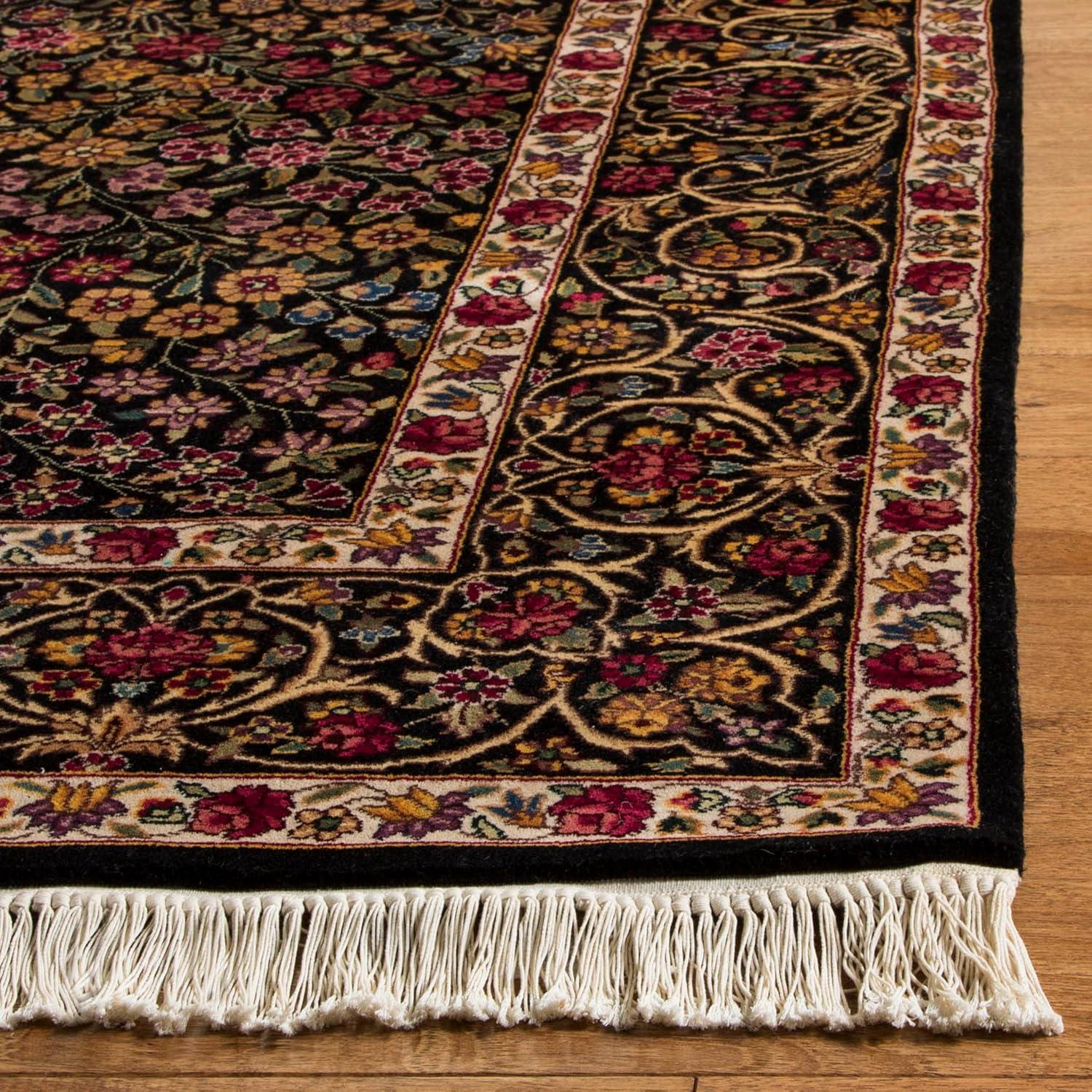 Royal Kerman Wool Pile Floral Rug in Red/Green/Brown
