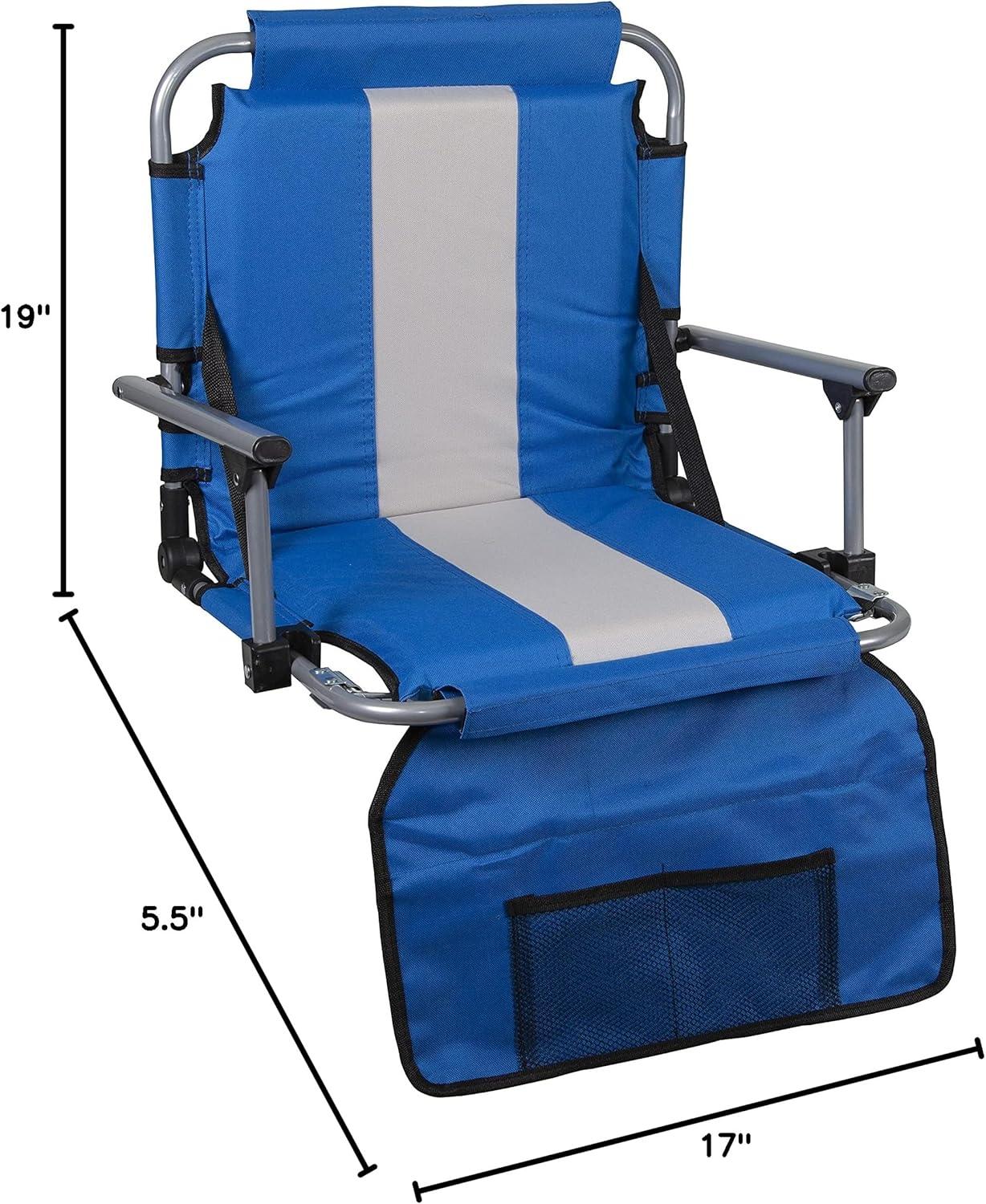 Stansport Tubular Frame Folding Stadium Seat with Arms