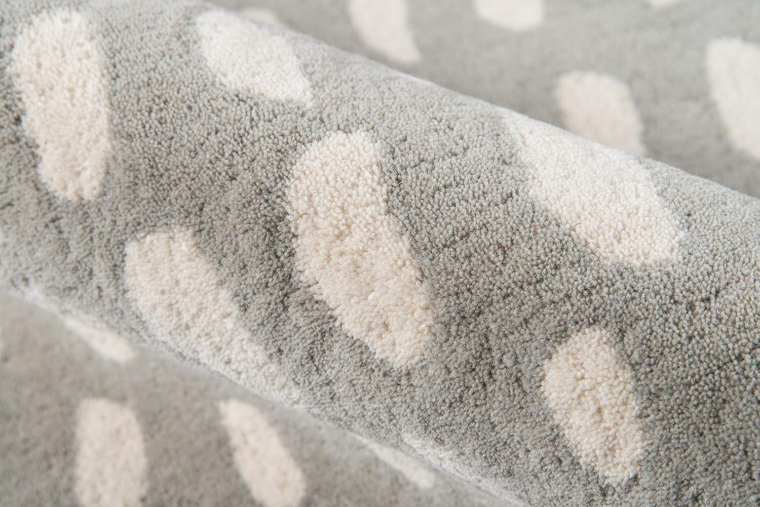 Skyline Decor Novogratz by  Delmar Boho Dots Hand-tufted Wool Area Rug Grey 9' x 12' 9' x 12' Indoor, Handmade Ivory Rectangle