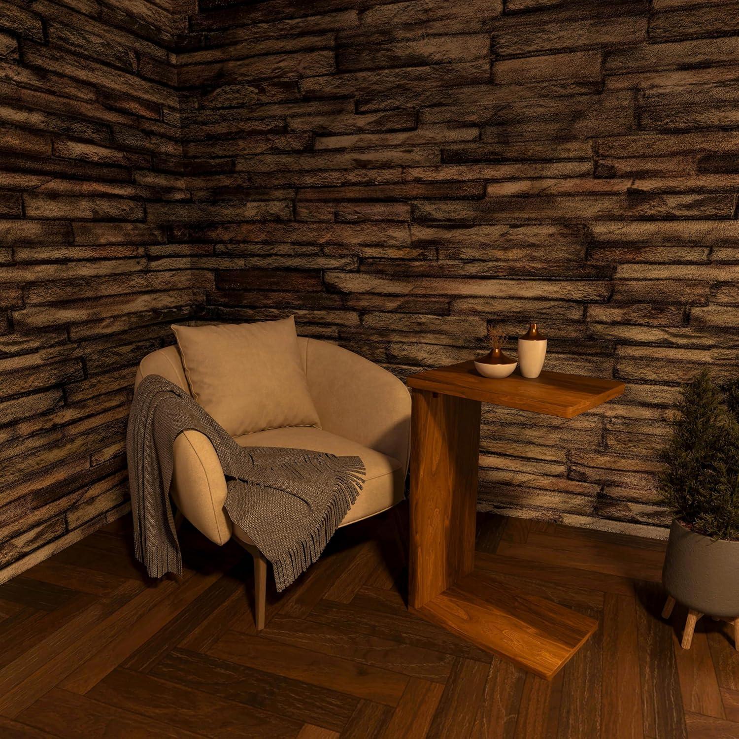 UPP Ultimate Premium Products 3D Brick Effect Wall Panels - Lightweight Styrofoam - Set of 9 Large Panels (20"x40") Covers 48 sq ft - Apply with Wall Adhesive - DIY Home Wall Cladding