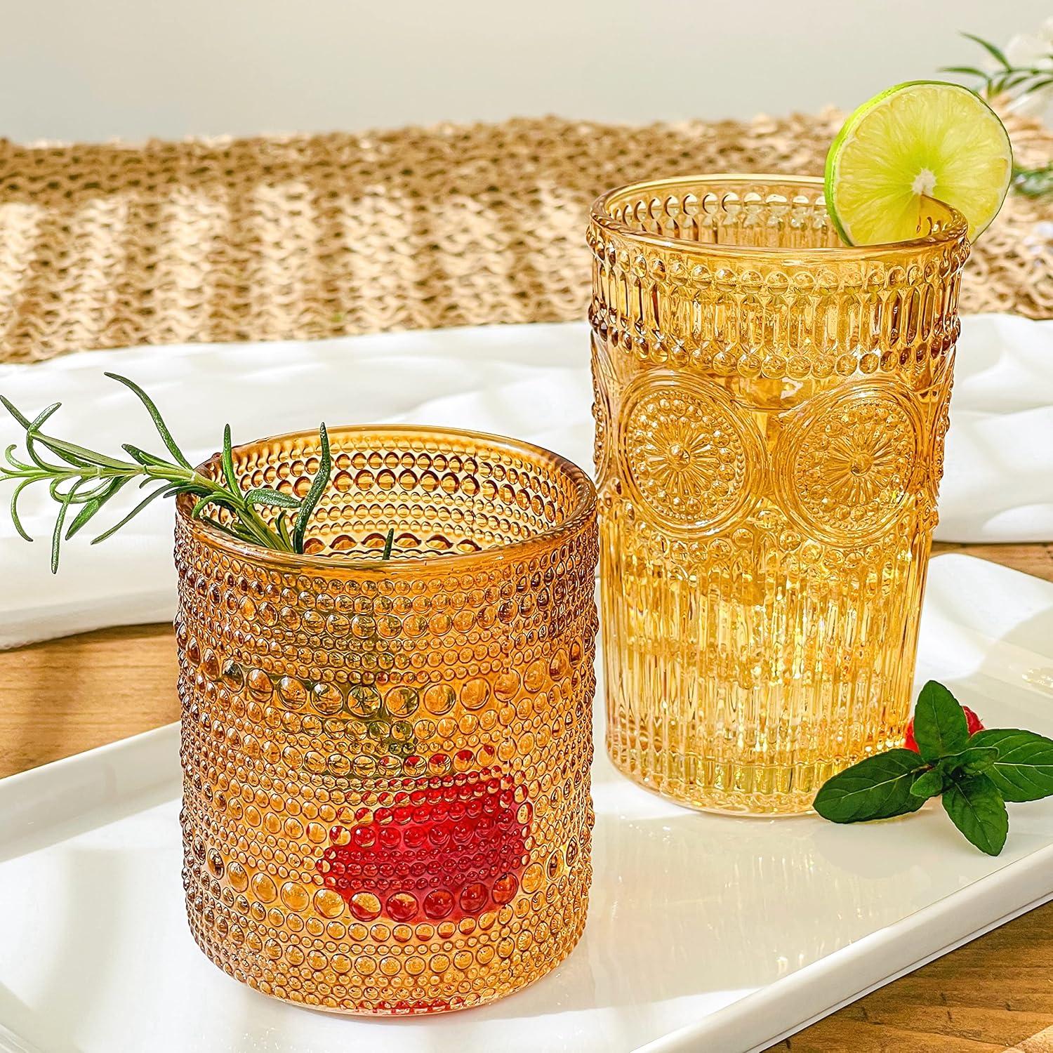 Bungalow Rose Marqueeta 13oz. Drinking Glass Set (Set of 6)
