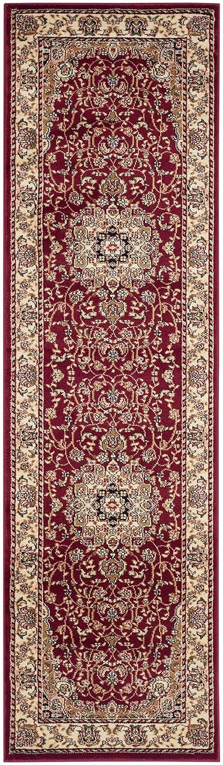 Heritage HG965 Hand Tufted Area Rug - Ivory/Red - 6' Round - Safavieh.