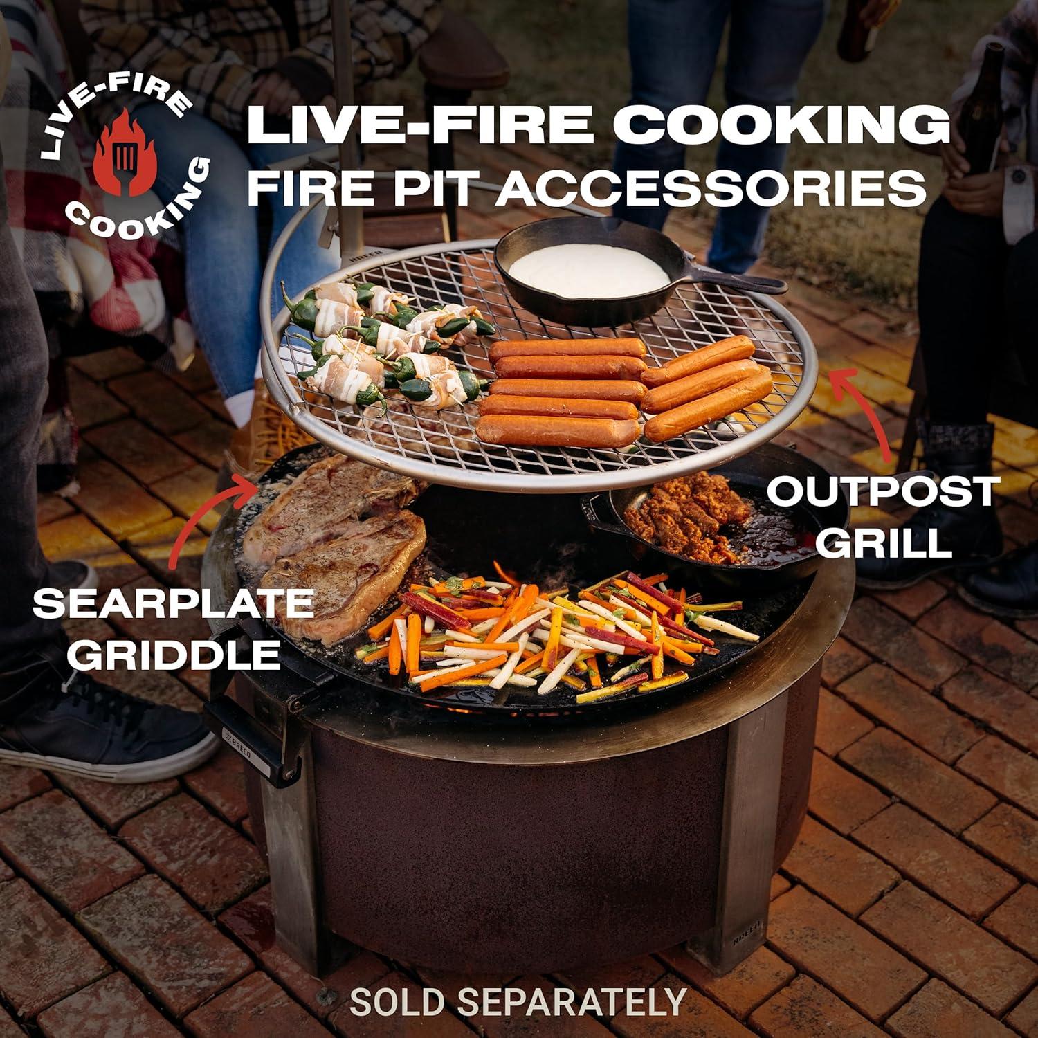 Breeo X Series 24 Corten Smokeless Fire Pit 24 in. W Corten Steel Outdoor Round Wood Fire Pit