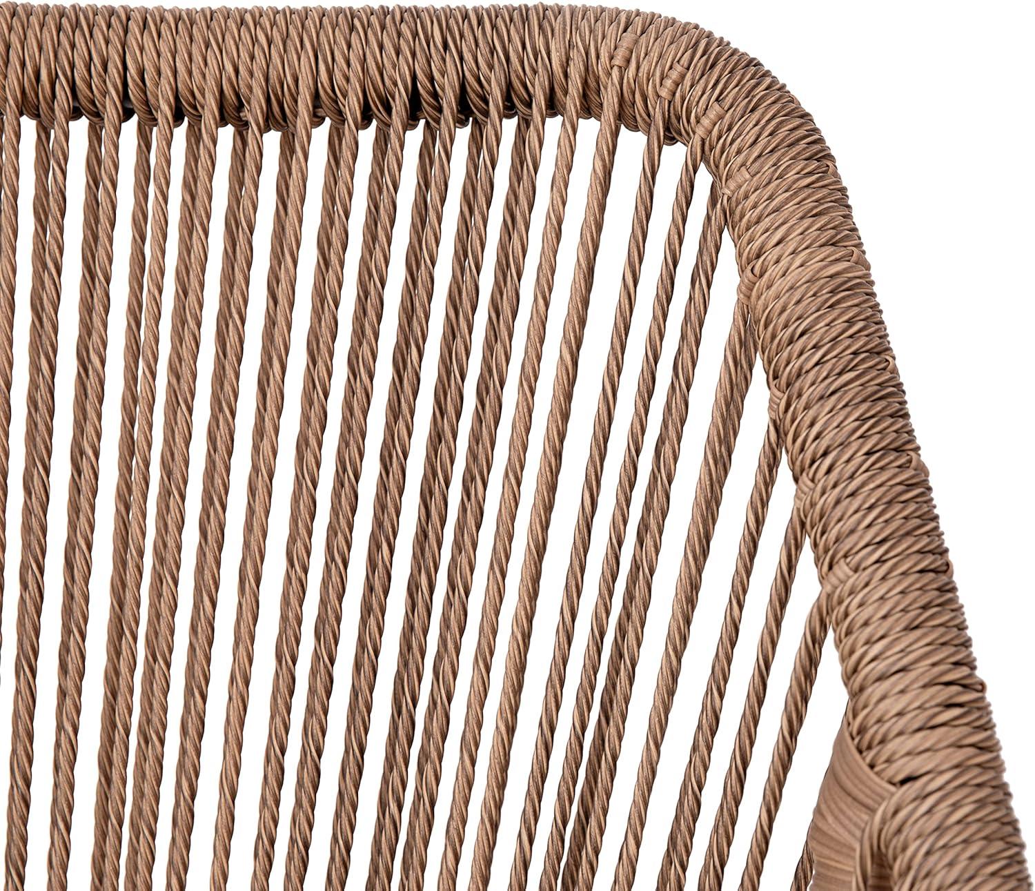 Taylor & Logan Kyla Metal Outdoor Stacking Dining Armchair with Cushion (Set of 2)