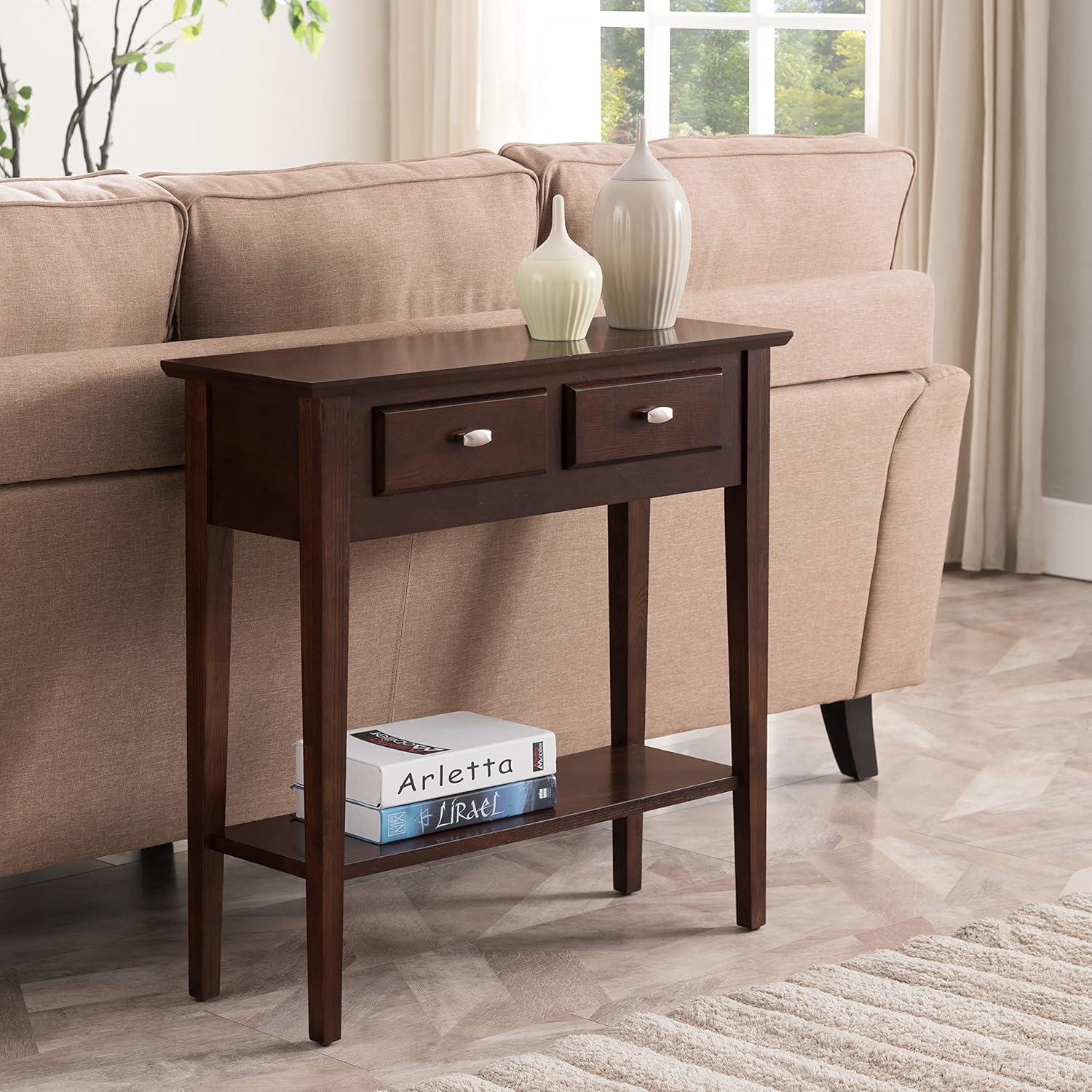 Hall Console Table in Chocolate Oak