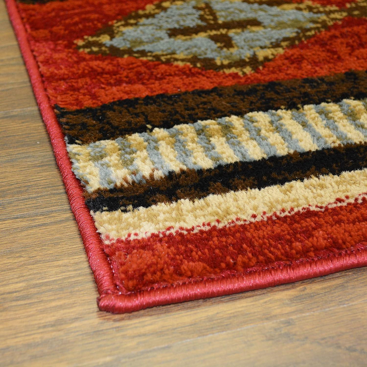 Mayberry Rug AD7760 8X10 7 ft. 10 in. x 9 ft. 10 in. American Destination Arrowhead Area Rug, Red