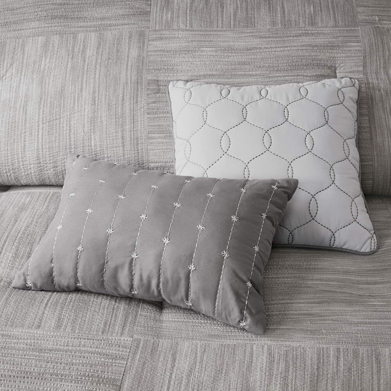 Madison Park Walter 7 Piece Printed Weave Seersucker Comforter Set